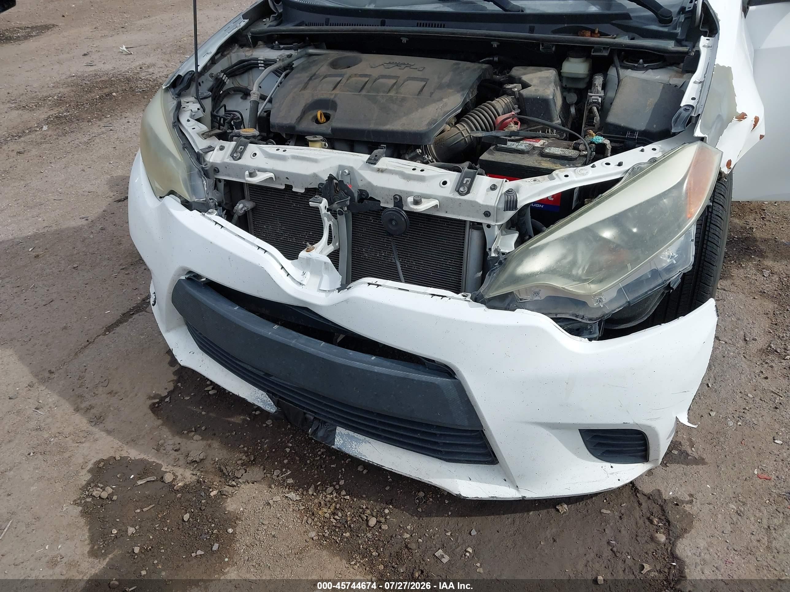 2015 Toyota Corolla L White vin: 5YFBURHE7FP263151