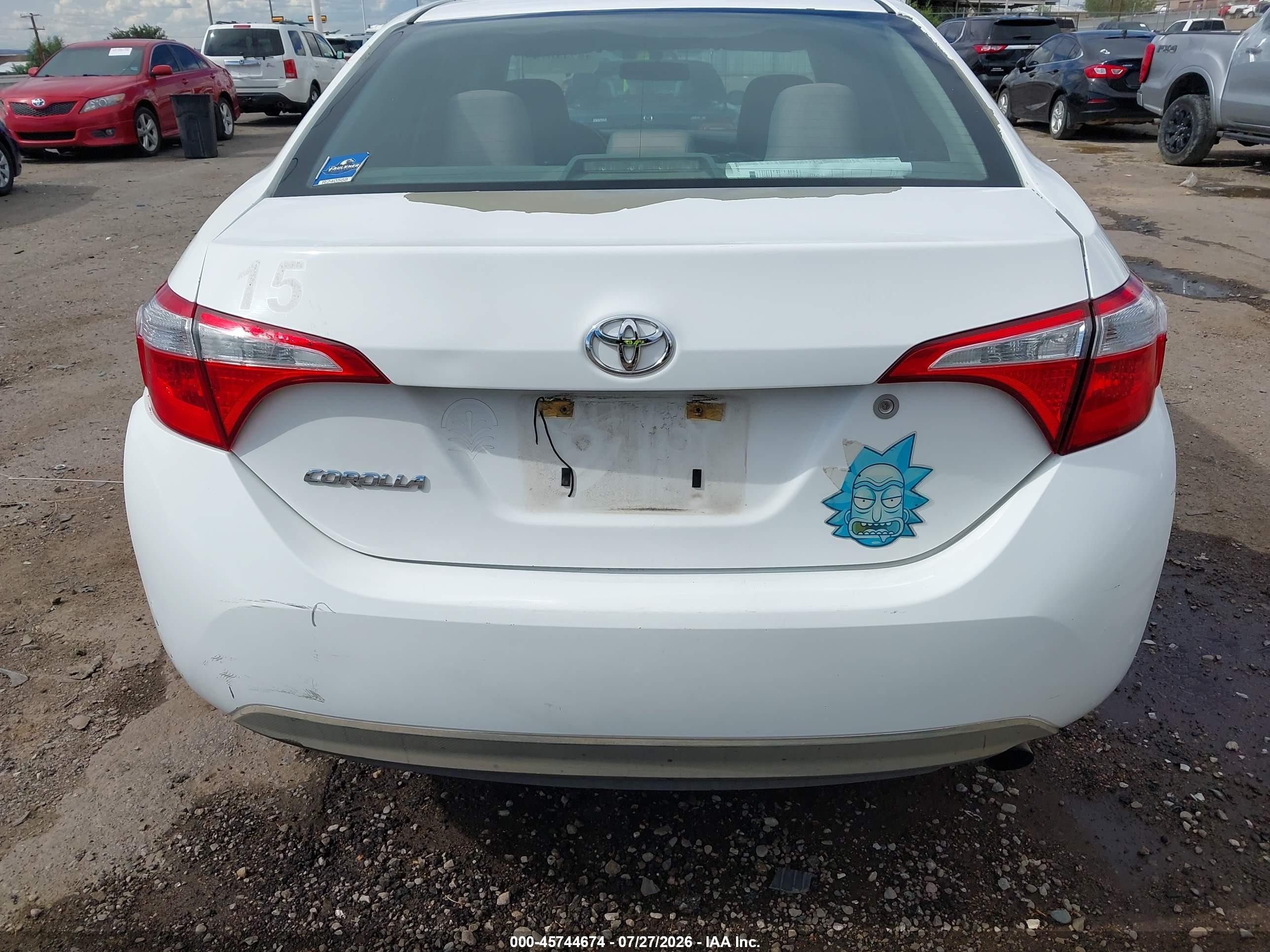 2015 Toyota Corolla L White vin: 5YFBURHE7FP263151