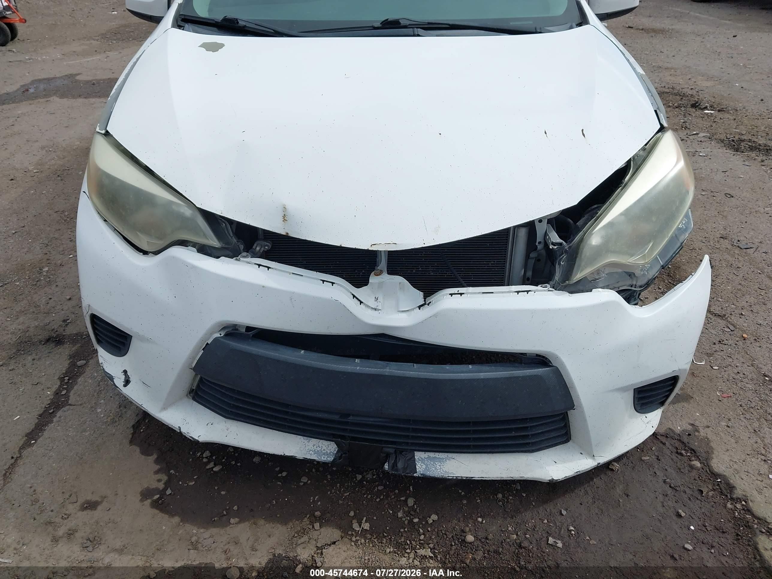2015 Toyota Corolla L White vin: 5YFBURHE7FP263151