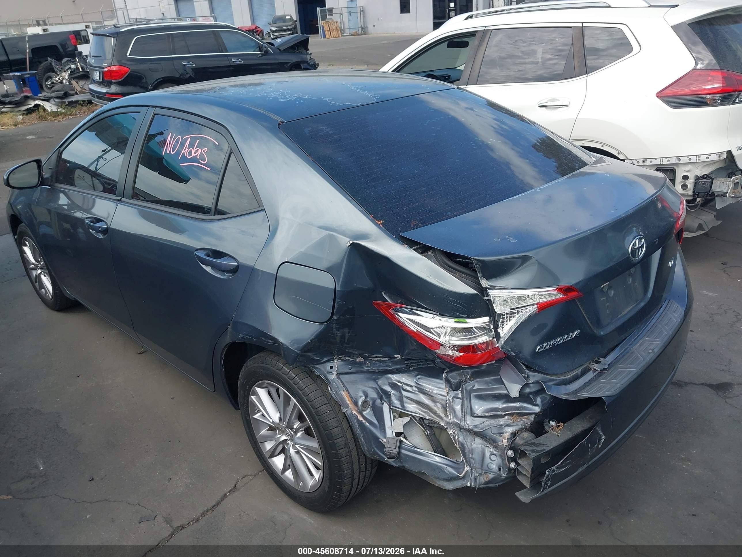 2015 Toyota Corolla Le Plus Gray vin: 5YFBURHE7FP288518