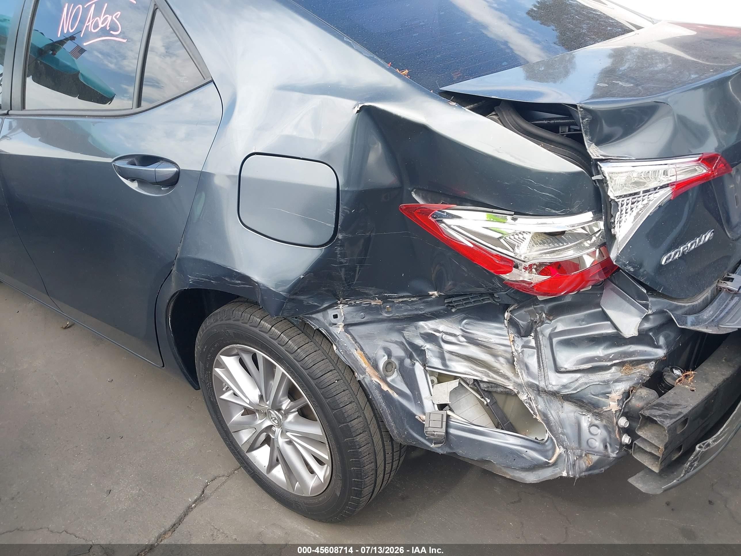 2015 Toyota Corolla Le Plus Gray vin: 5YFBURHE7FP288518