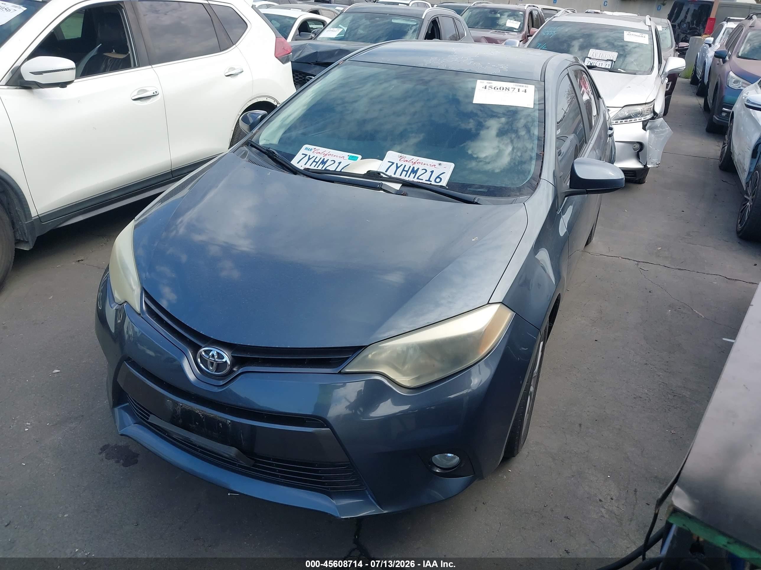 2015 Toyota Corolla Le Plus Gray vin: 5YFBURHE7FP288518