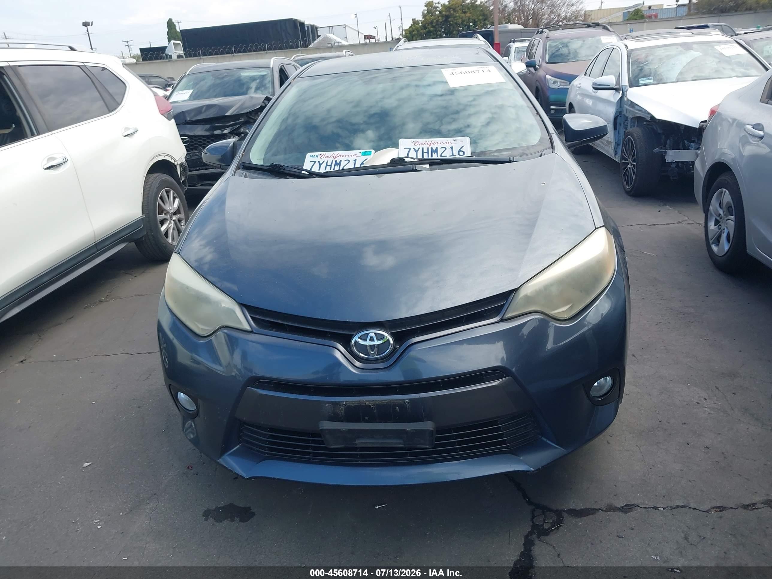 2015 Toyota Corolla Le Plus Gray vin: 5YFBURHE7FP288518