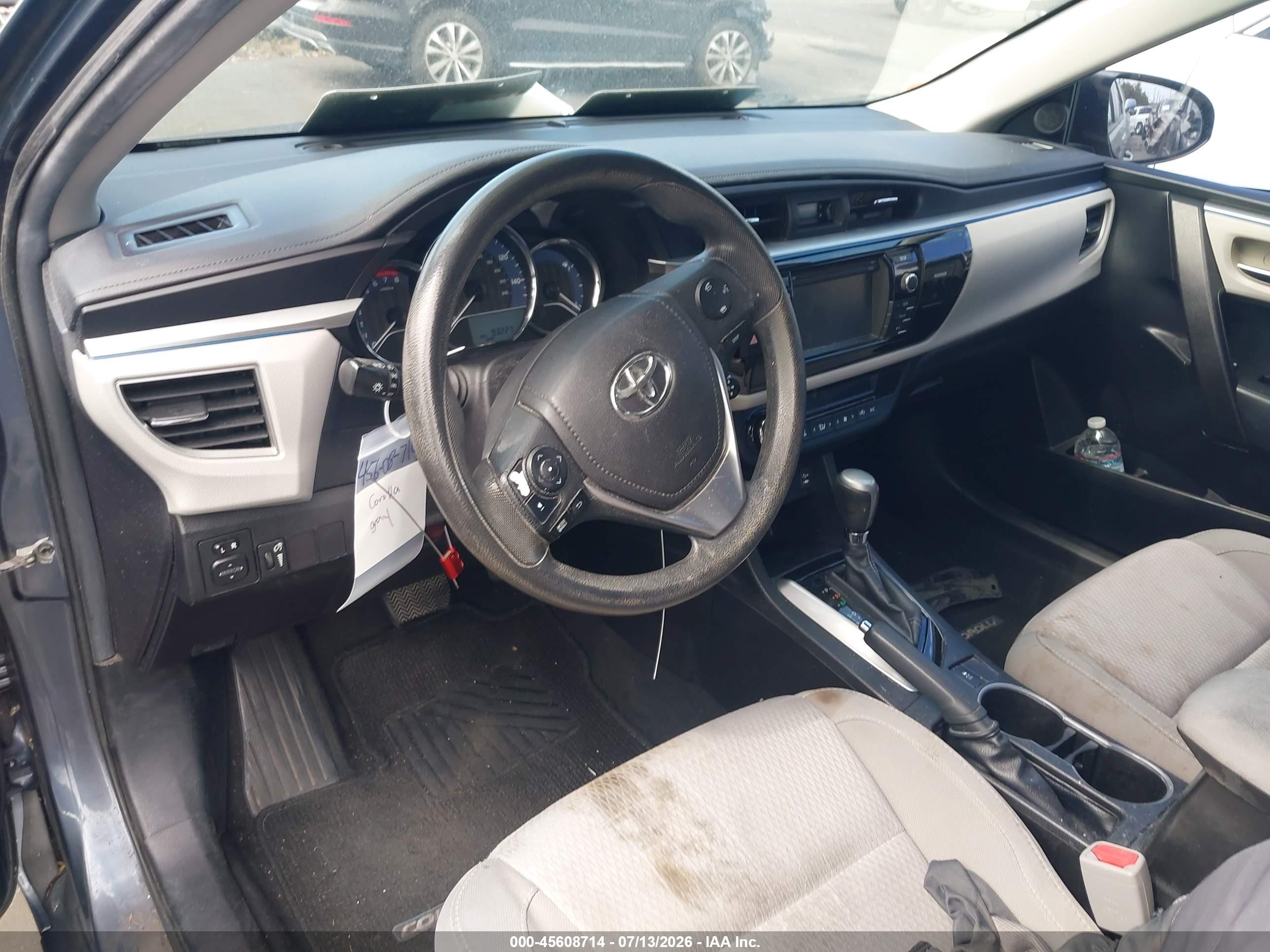 2015 Toyota Corolla Le Plus Gray vin: 5YFBURHE7FP288518