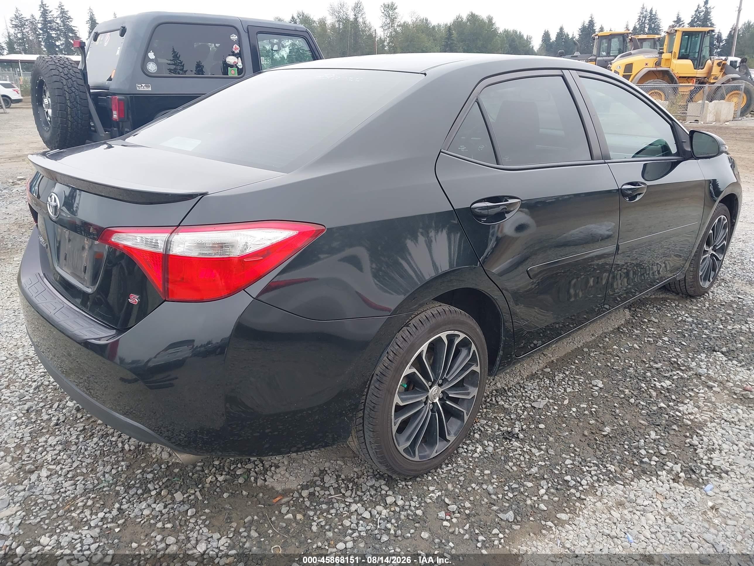 2015 Toyota Corolla S Plus Черный vin: 5YFBURHE7FP293623