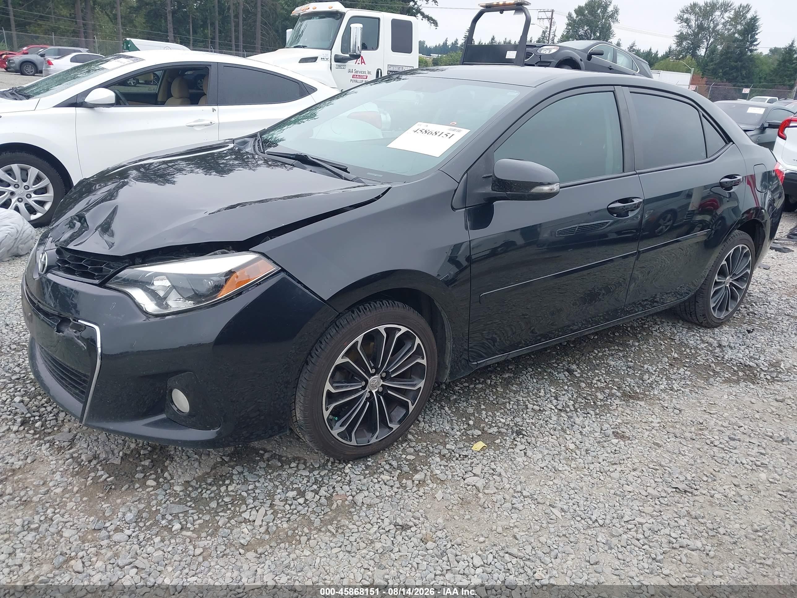 2015 Toyota Corolla S Plus Черный vin: 5YFBURHE7FP293623