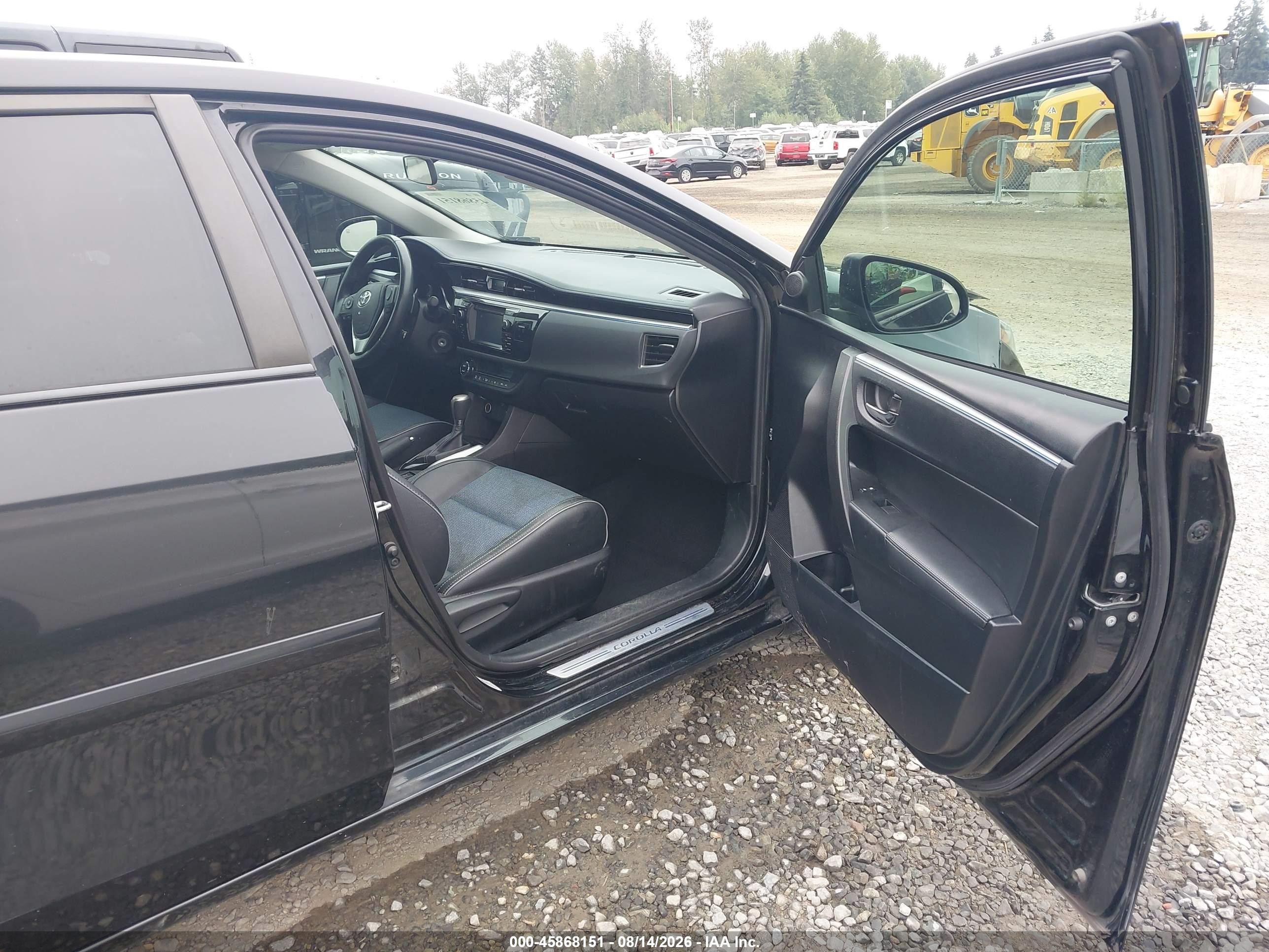 2015 Toyota Corolla S Plus Черный vin: 5YFBURHE7FP293623