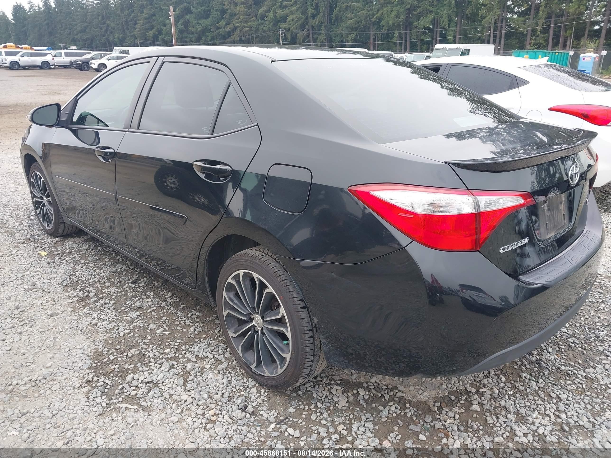 2015 Toyota Corolla S Plus Черный vin: 5YFBURHE7FP293623