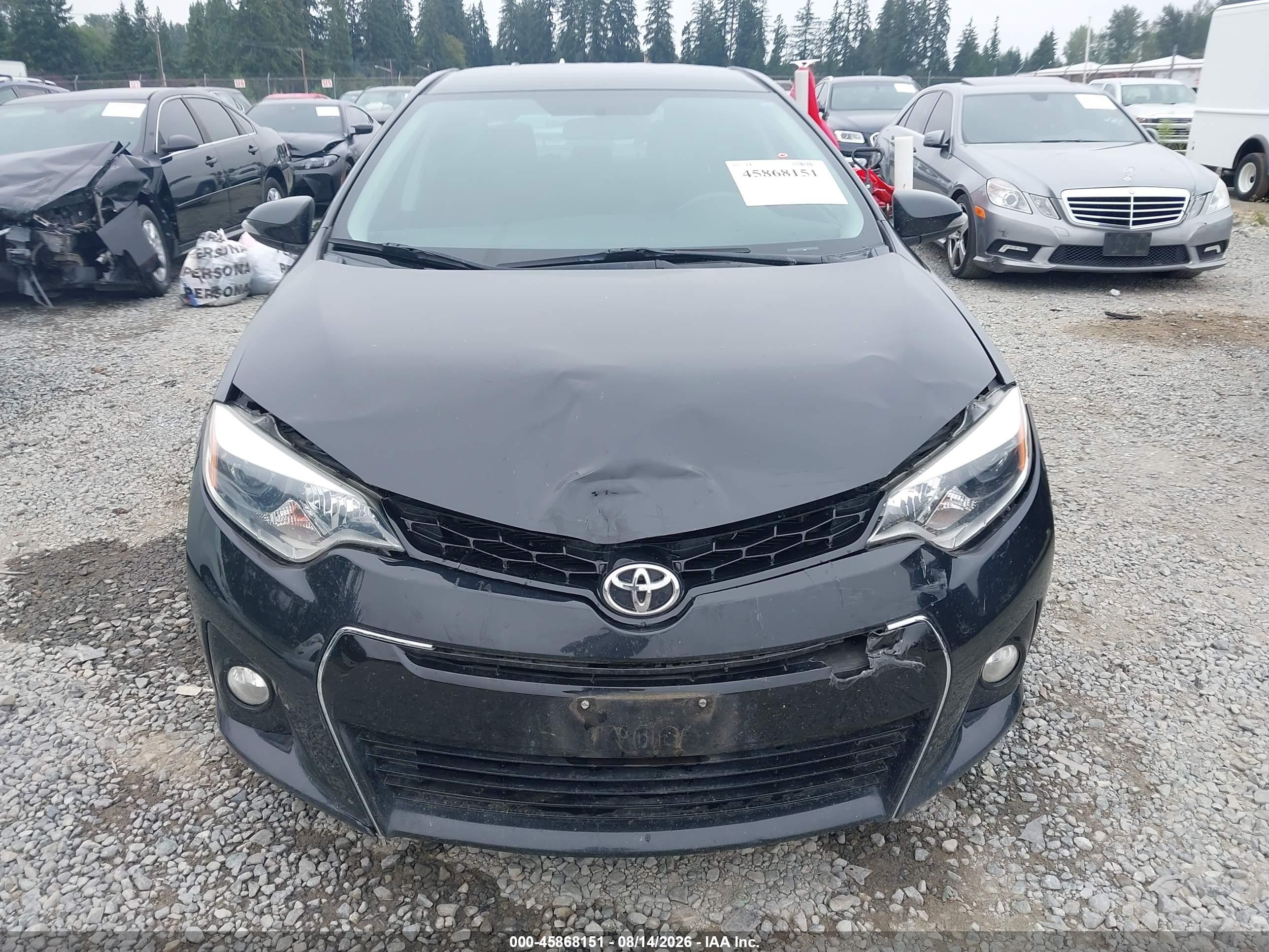 2015 Toyota Corolla S Plus Черный vin: 5YFBURHE7FP293623