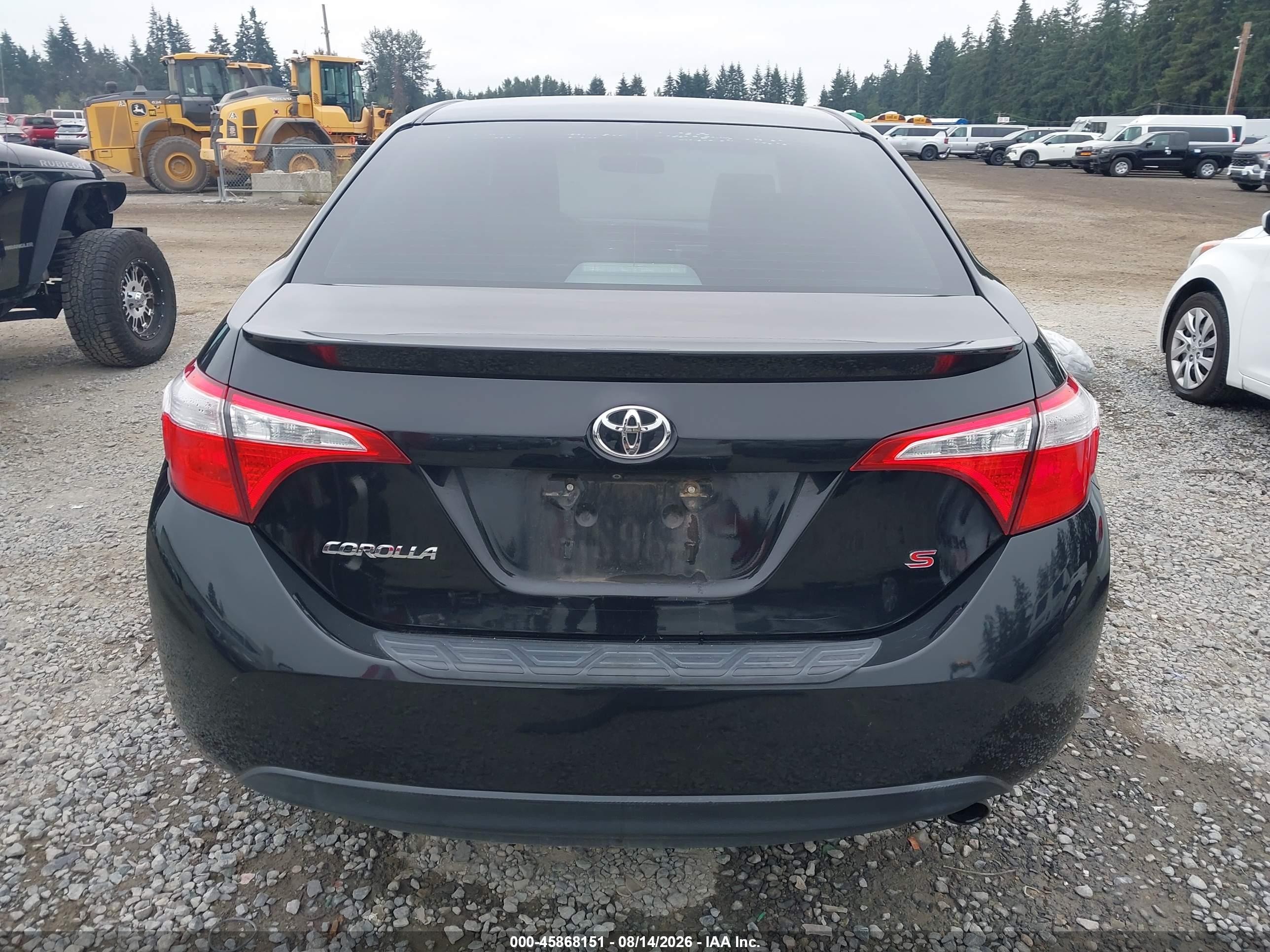 2015 Toyota Corolla S Plus Черный vin: 5YFBURHE7FP293623