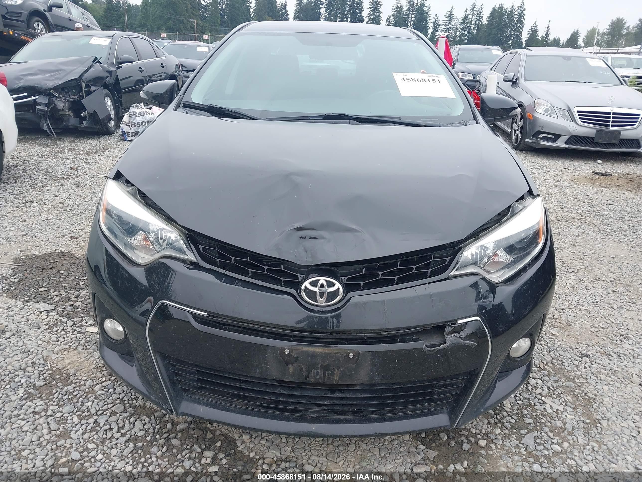 2015 Toyota Corolla S Plus Черный vin: 5YFBURHE7FP293623