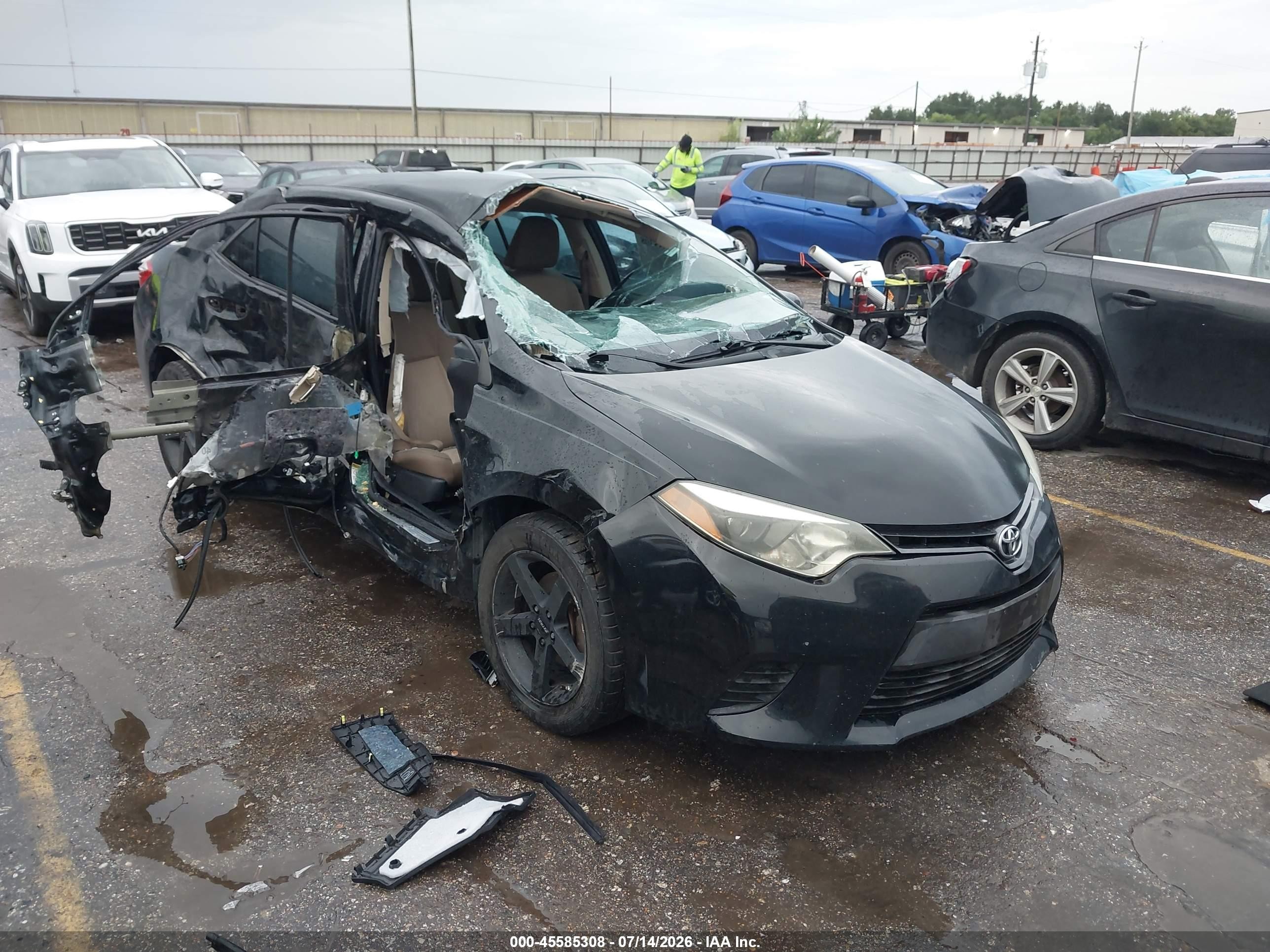2015 Toyota Corolla Le Black vin: 5YFBURHE7FP298966