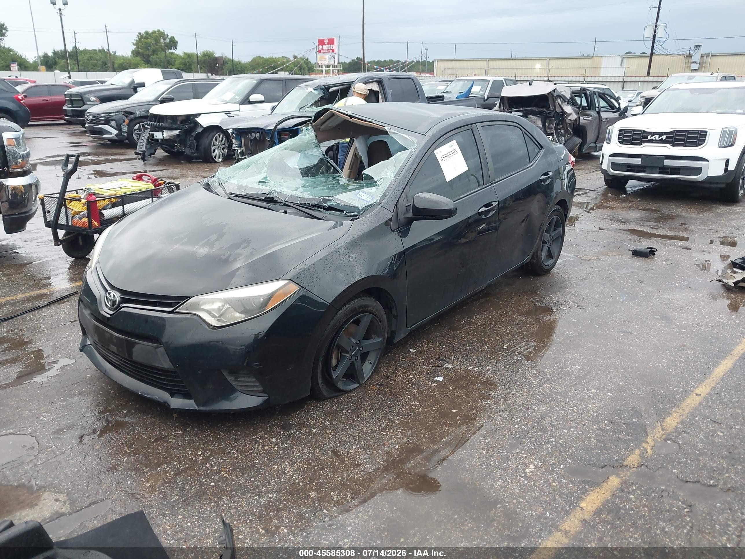 2015 Toyota Corolla Le Black vin: 5YFBURHE7FP298966