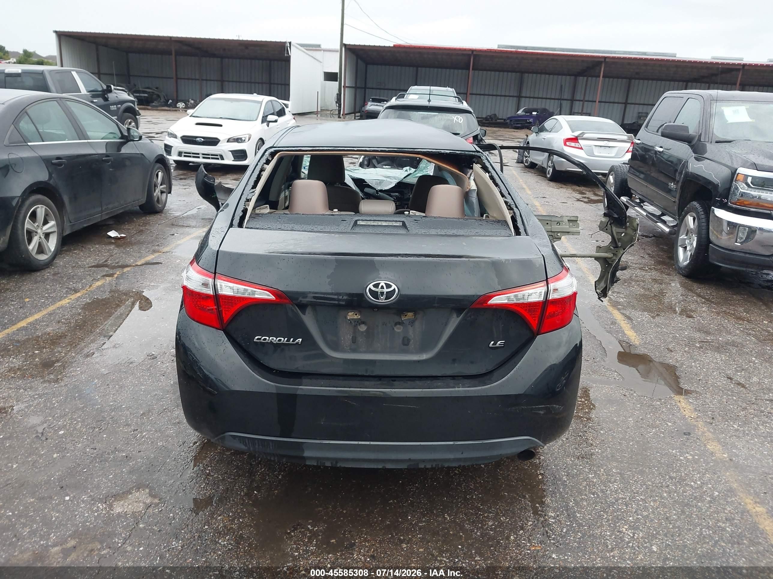 2015 Toyota Corolla Le Black vin: 5YFBURHE7FP298966
