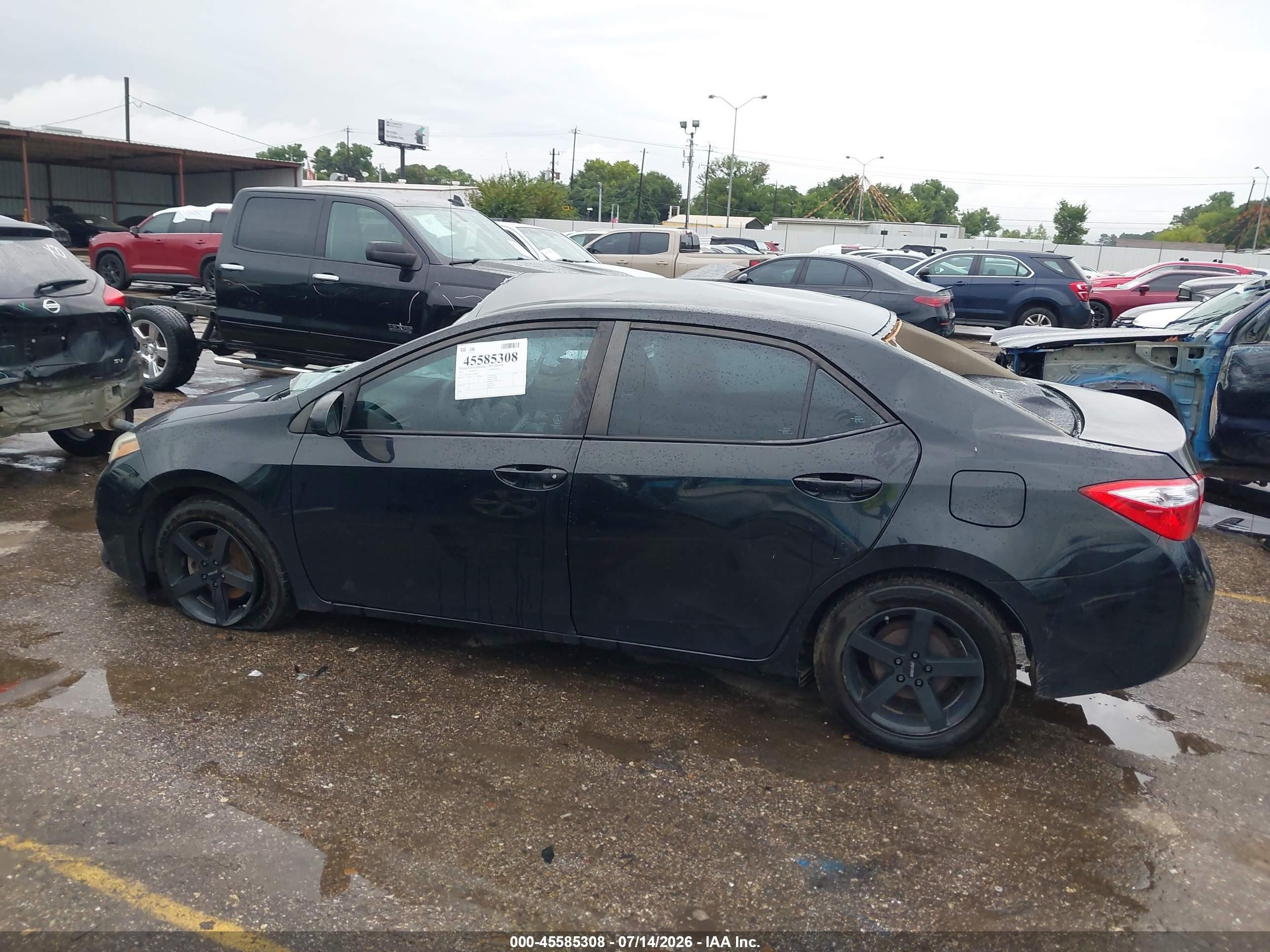 2015 Toyota Corolla Le Black vin: 5YFBURHE7FP298966