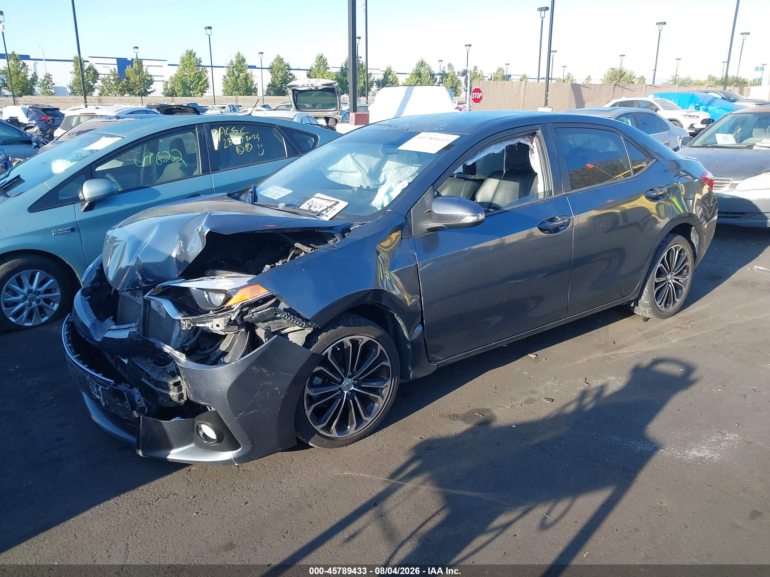 2015 Toyota Corolla S Plus Light Blue vin: 5YFBURHE7FP318861