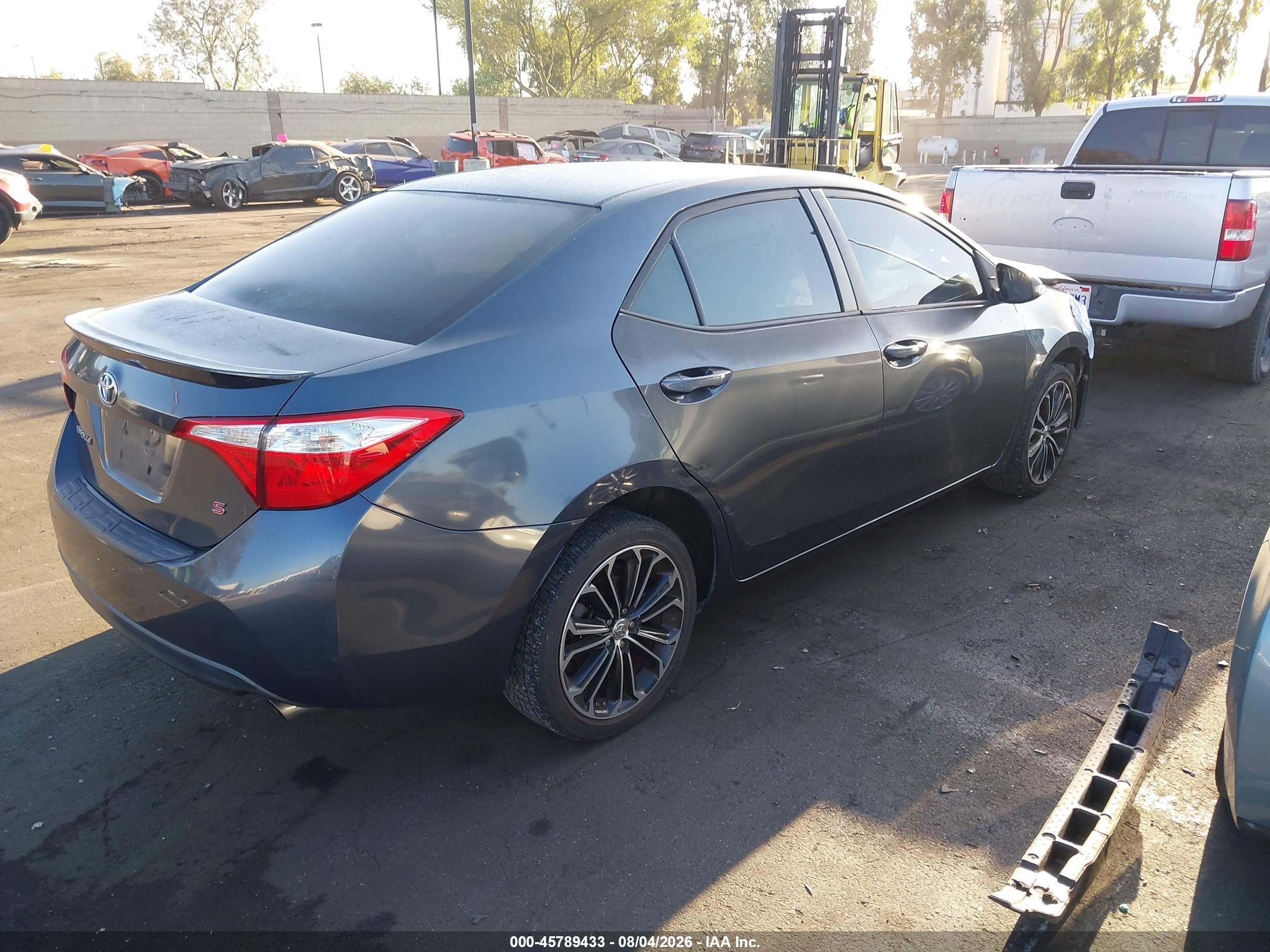 2015 Toyota Corolla S Plus Light Blue vin: 5YFBURHE7FP318861