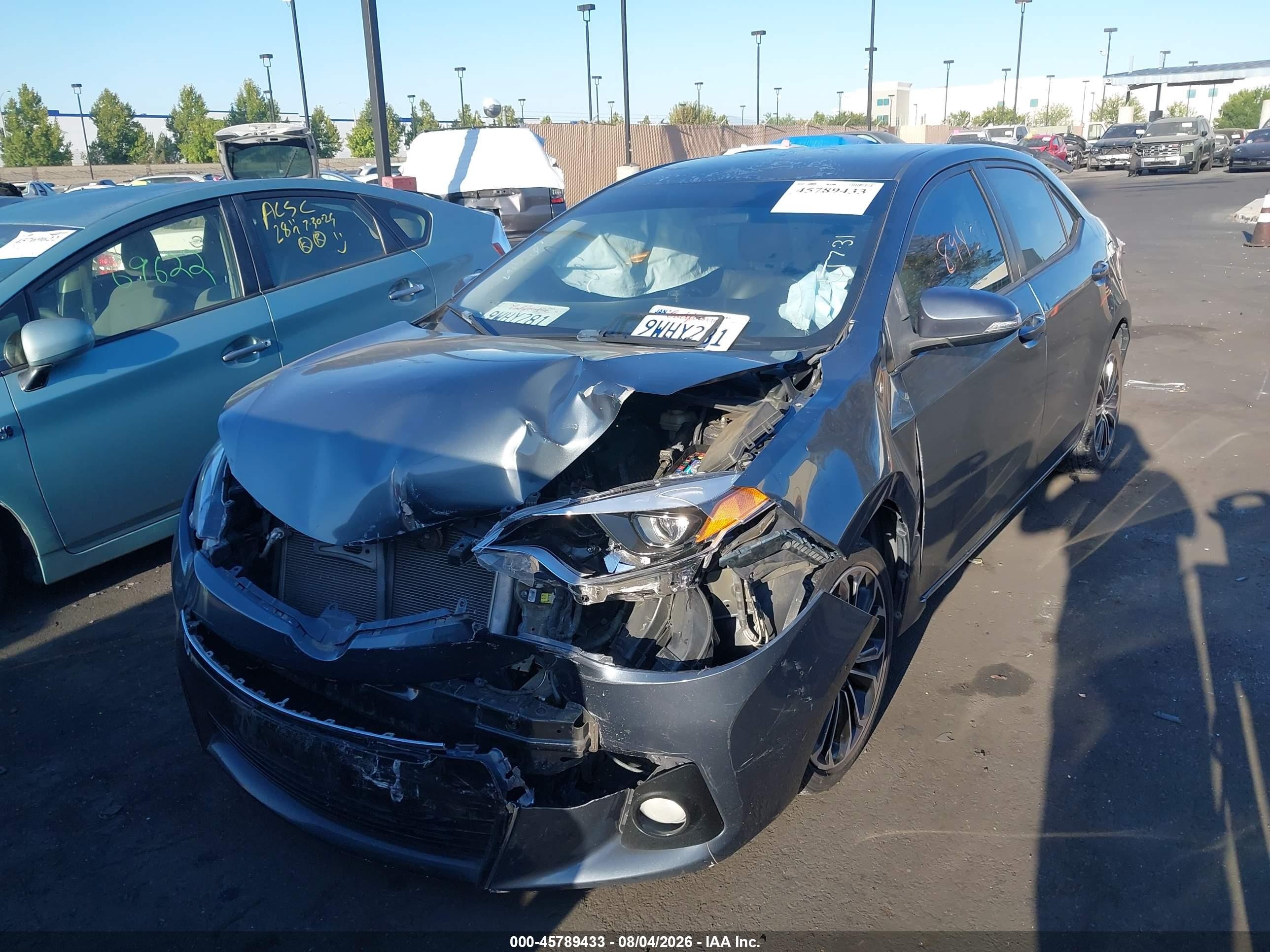 2015 Toyota Corolla S Plus Light Blue vin: 5YFBURHE7FP318861