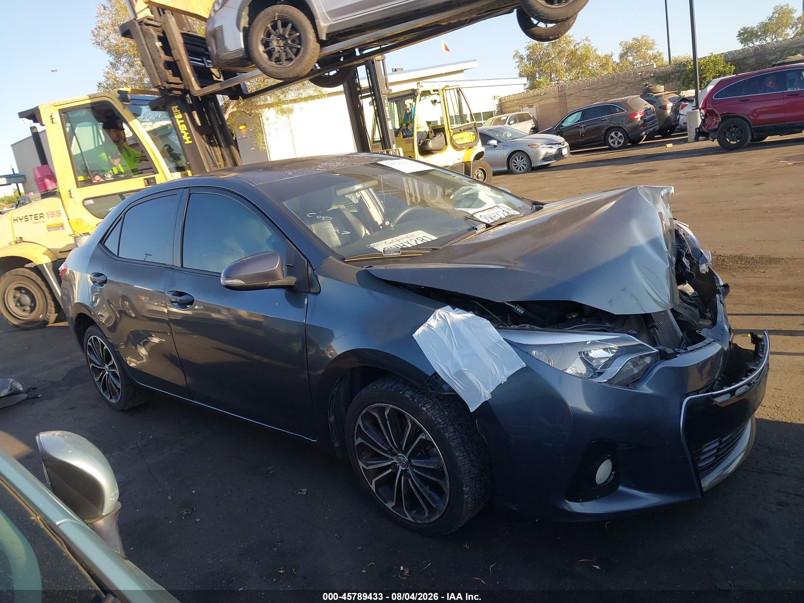 2015 Toyota Corolla S Plus Light Blue vin: 5YFBURHE7FP318861