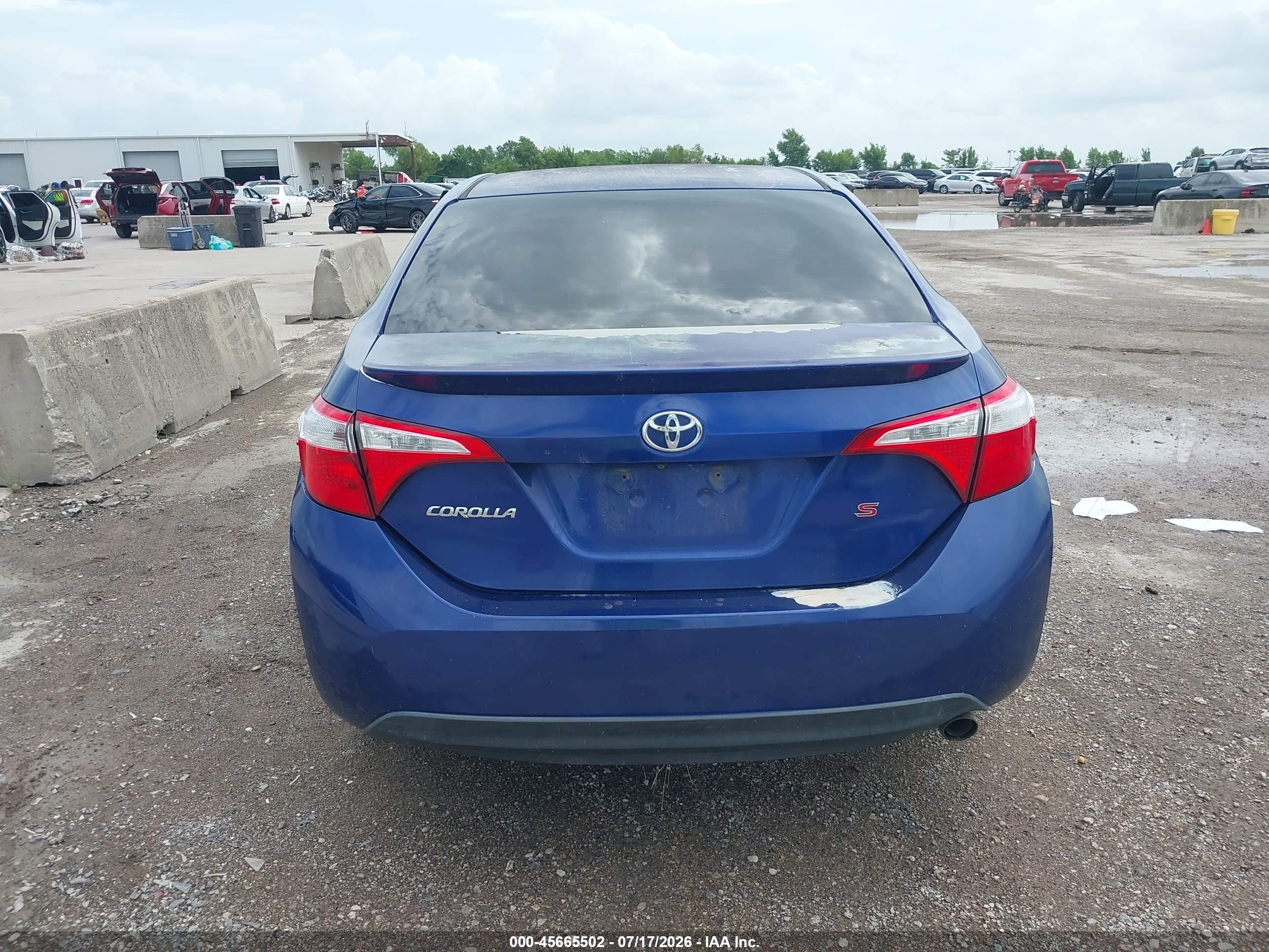 2015 Toyota Corolla S Plus Синий vin: 5YFBURHE7FP350693