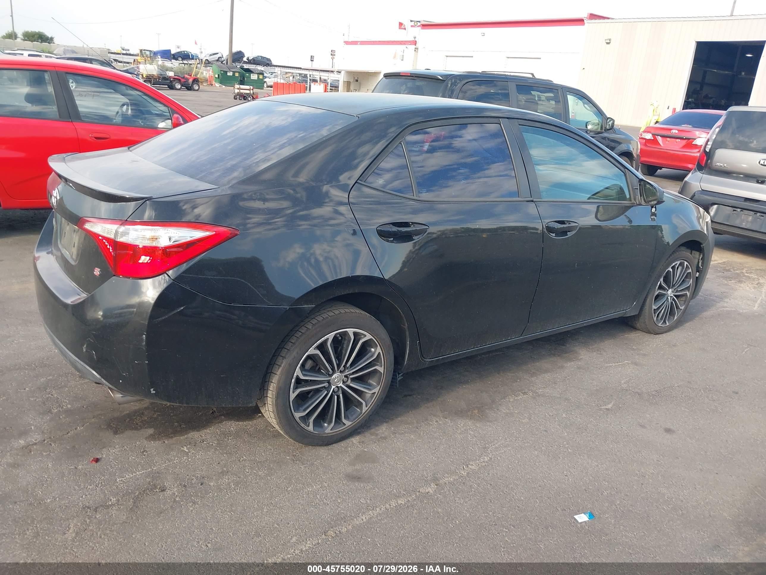 2015 Toyota Corolla S Plus Black vin: 5YFBURHE7FP361323