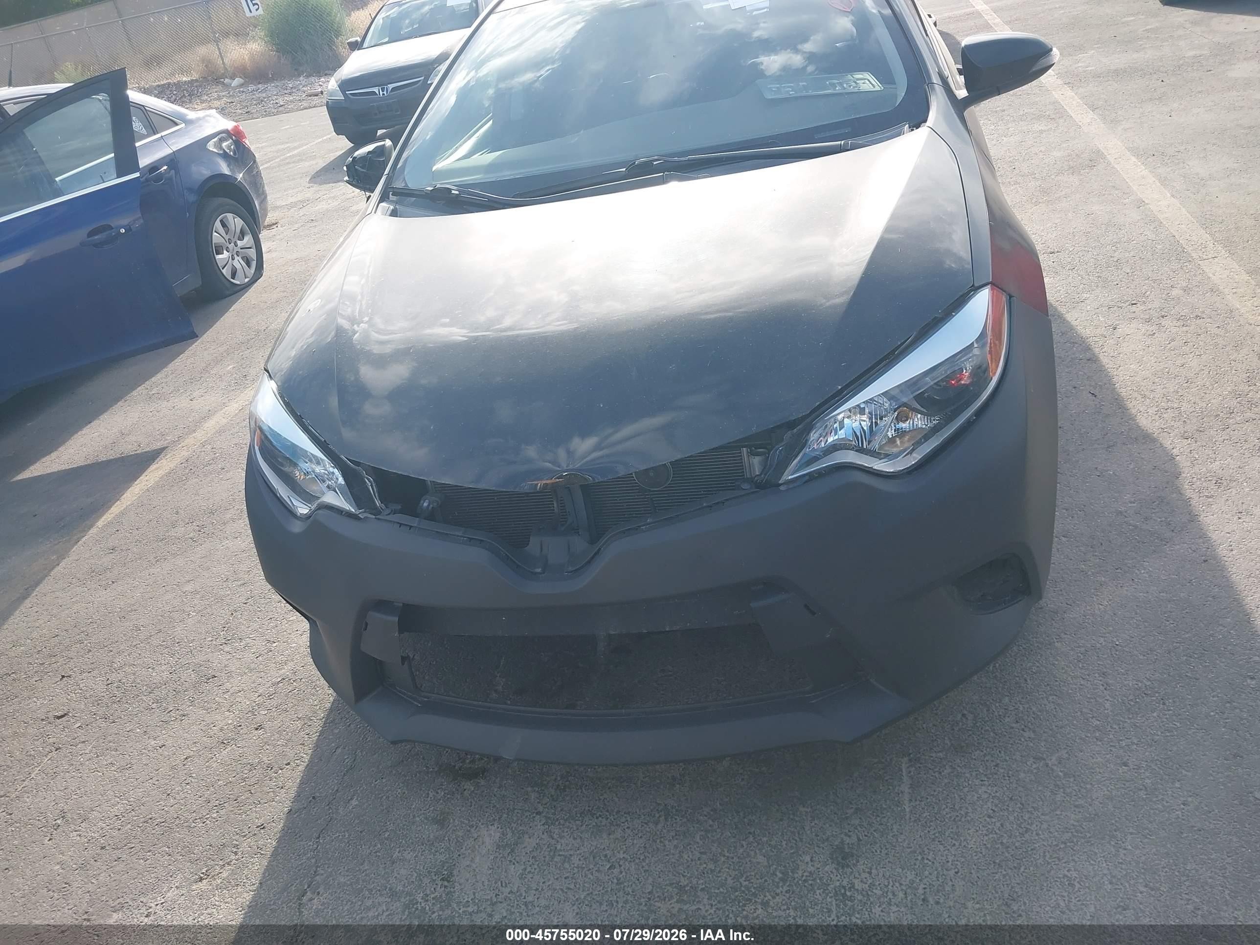 2015 Toyota Corolla S Plus Black vin: 5YFBURHE7FP361323