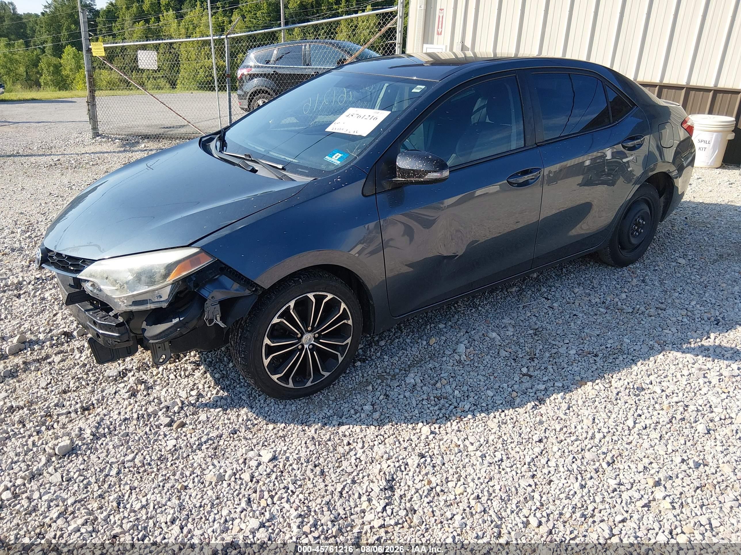 2015 Toyota Corolla S Plus Gray vin: 5YFBURHE7FP363993