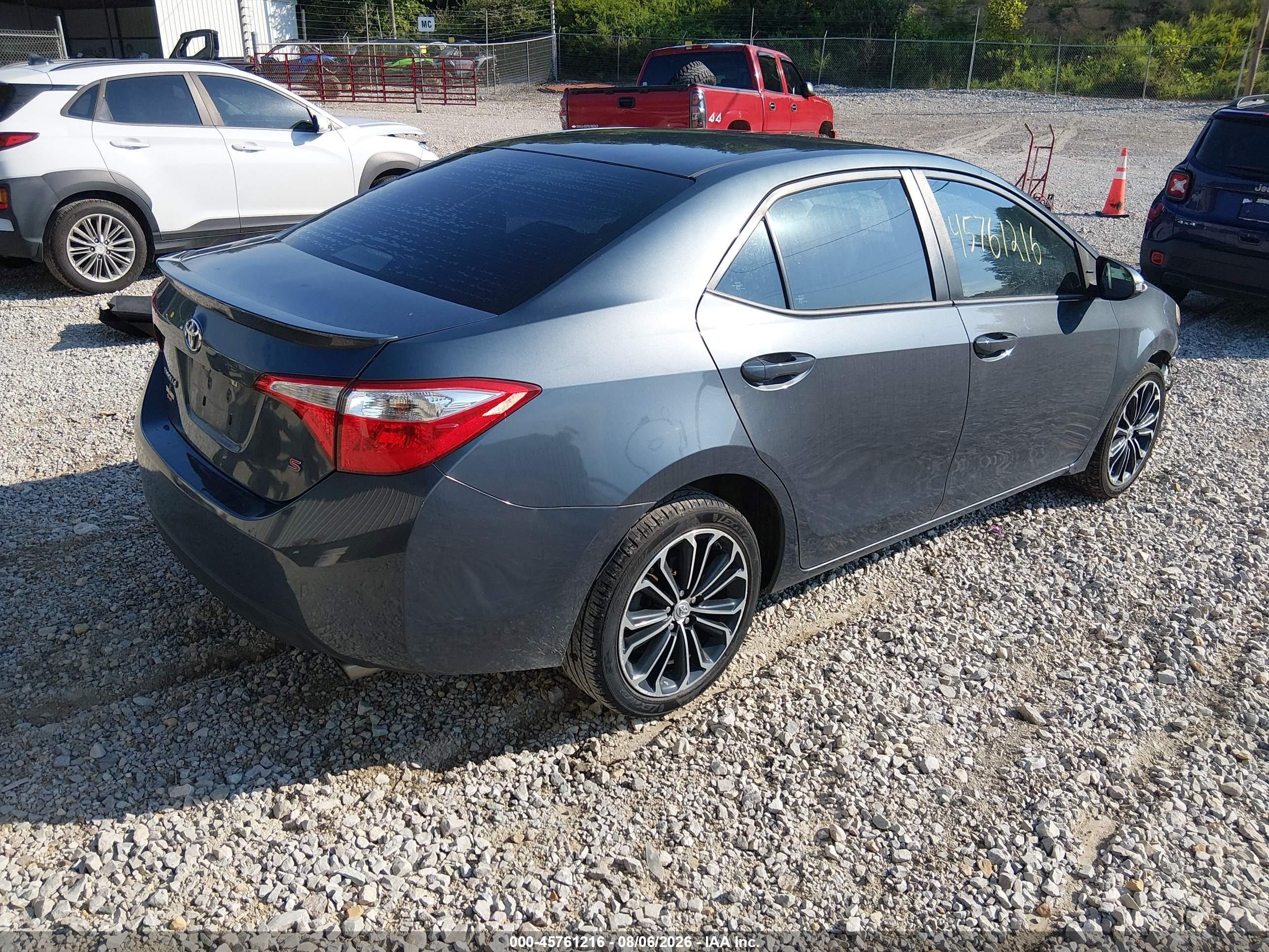 2015 Toyota Corolla S Plus Gray vin: 5YFBURHE7FP363993