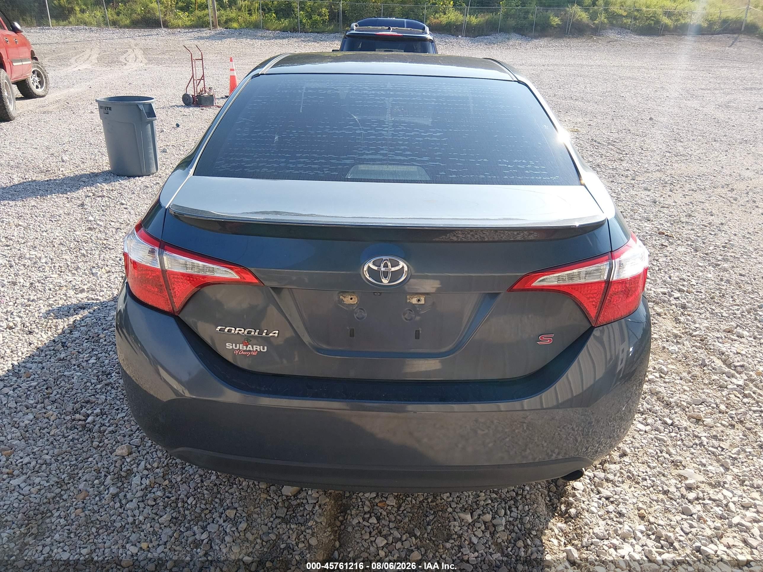 2015 Toyota Corolla S Plus Gray vin: 5YFBURHE7FP363993
