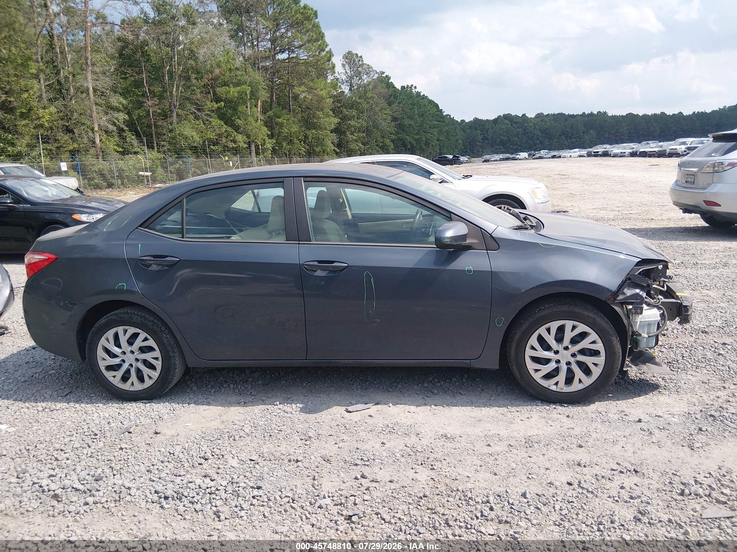 2019 Toyota Corolla Le Blue vin: 5YFBURHE7KP868684