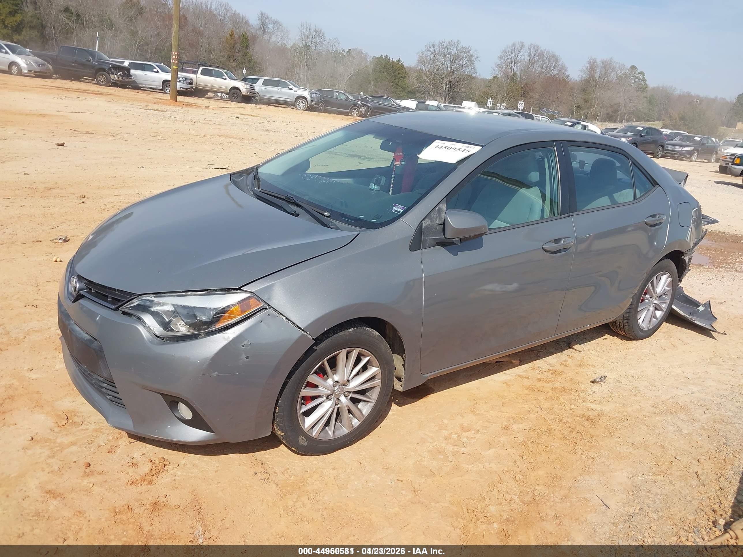 2014 Toyota Corolla Le Plus Серый vin: 5YFBURHE8EP001573