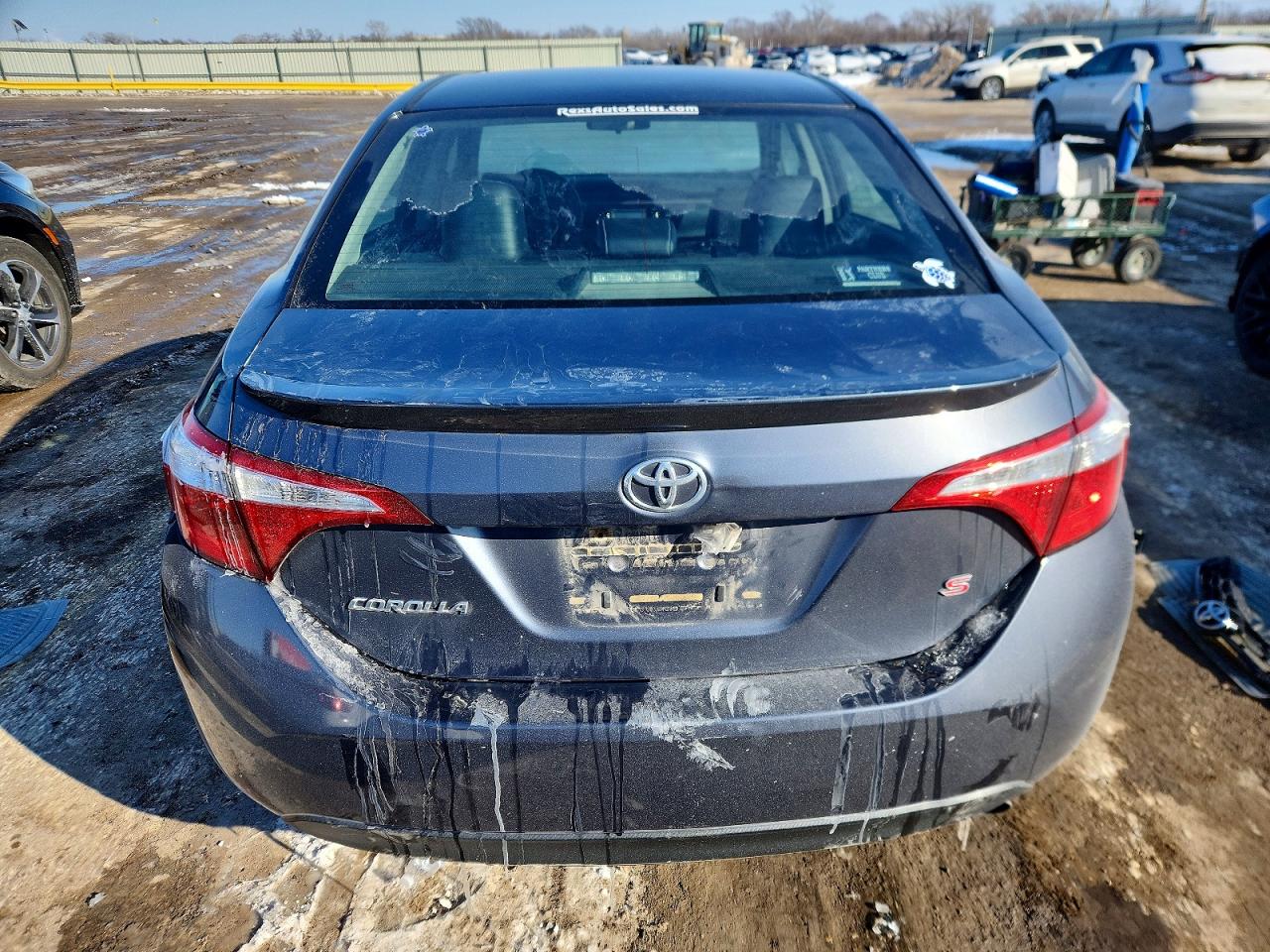 2014 Toyota Corolla L Gray vin: 5YFBURHE8EP008989