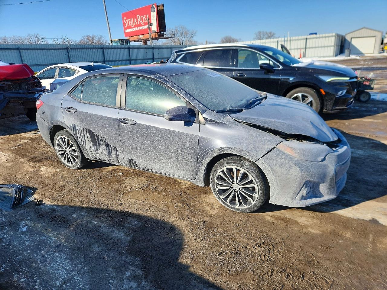 2014 Toyota Corolla L Gray vin: 5YFBURHE8EP008989