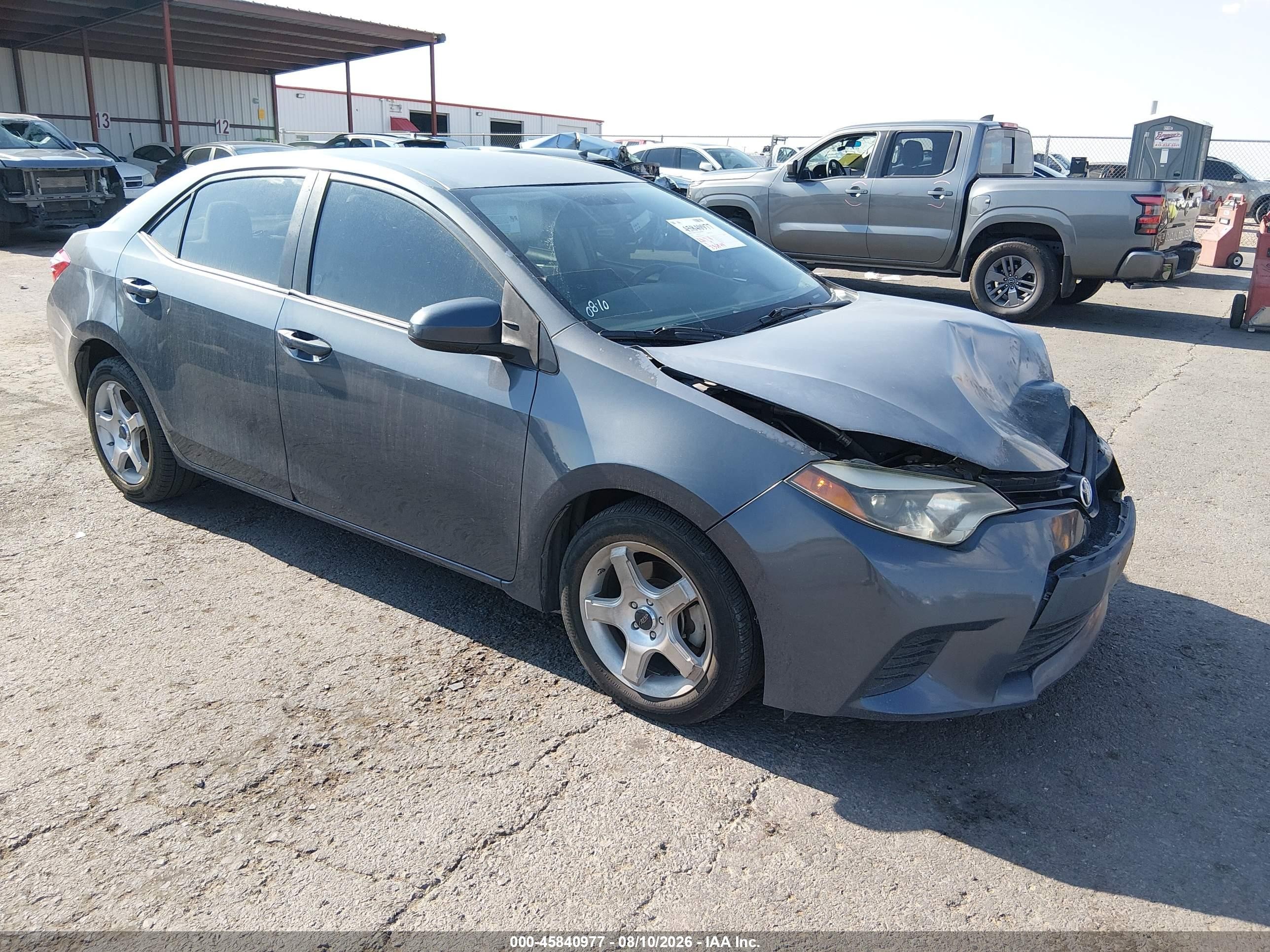 2014 Toyota Corolla Le Серый vin: 5YFBURHE8EP020396