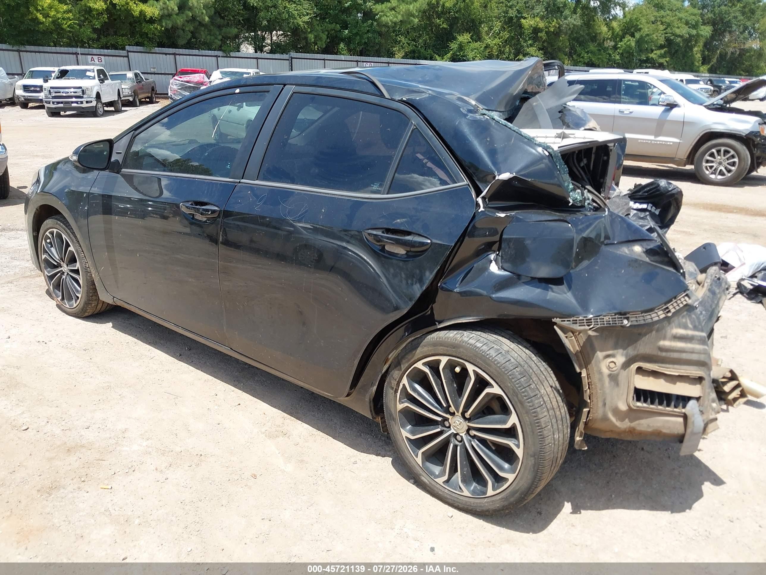 2014 Toyota Corolla S Plus Black vin: 5YFBURHE8EP086804