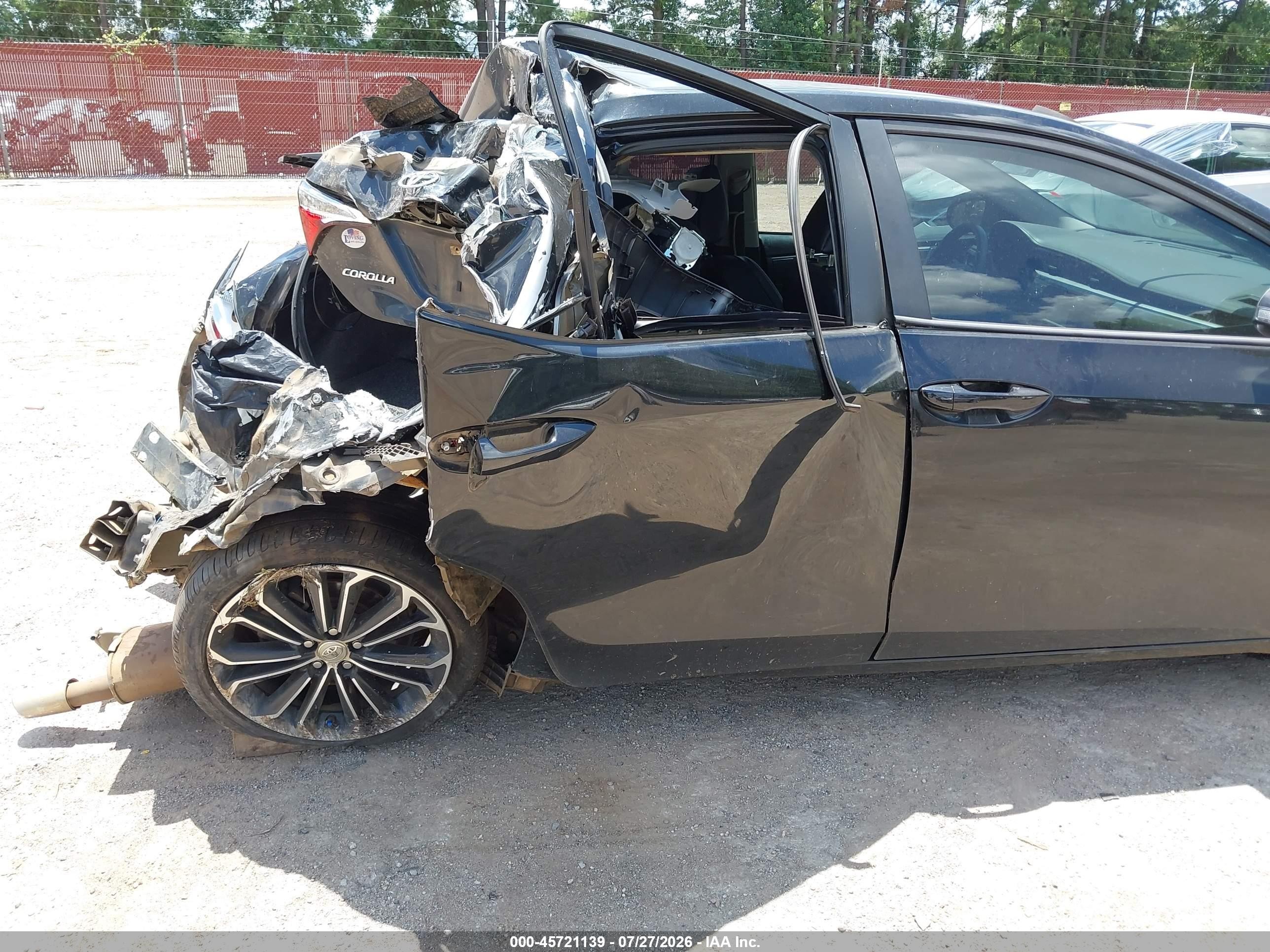 2014 Toyota Corolla S Plus Black vin: 5YFBURHE8EP086804