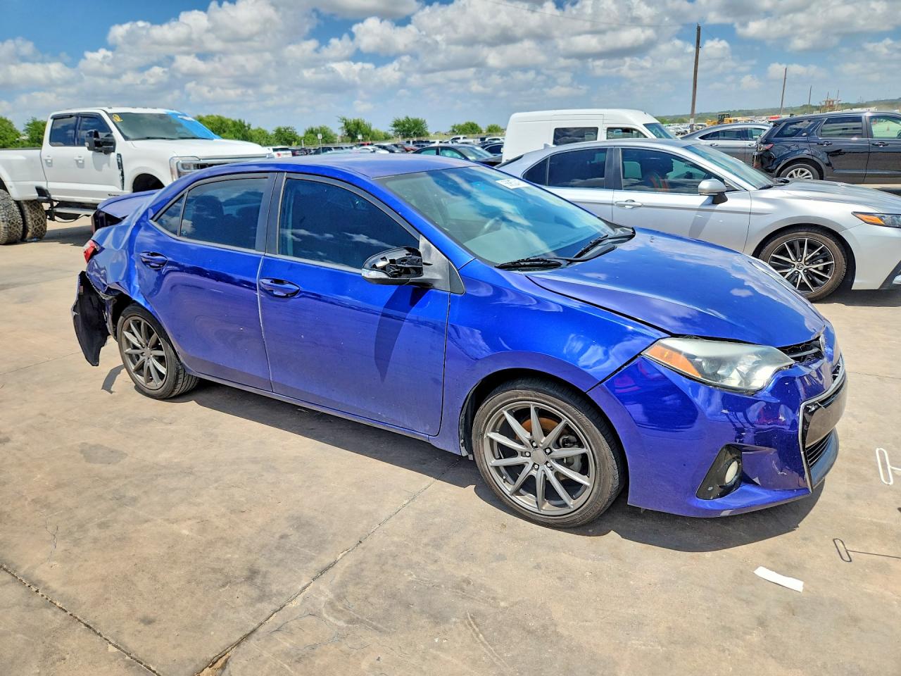 2014 Toyota Corolla S Plus Синий vin: 5YFBURHE8EP089458