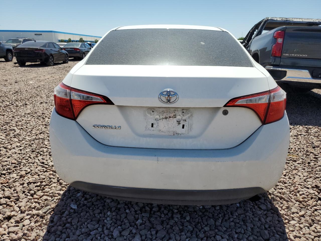 2014 Toyota Corolla L Белый vin: 5YFBURHE8EP109594