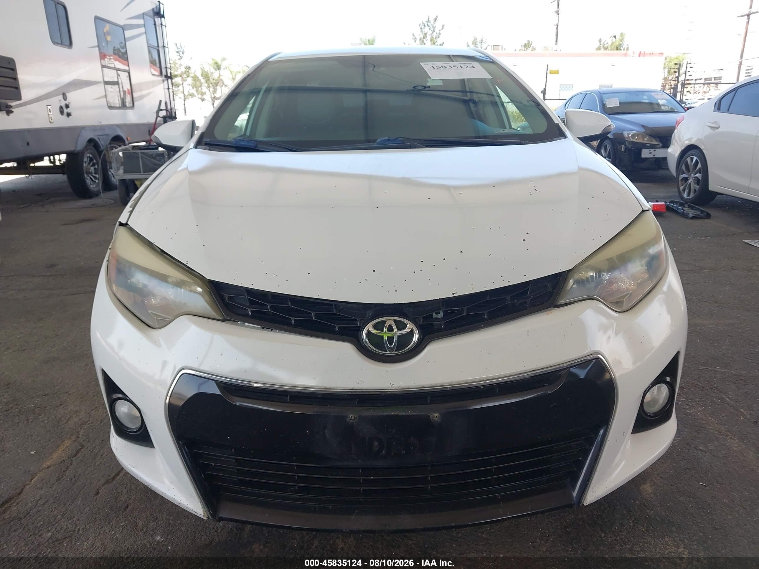 2014 Toyota Corolla S Premium White vin: 5YFBURHE8EP113046