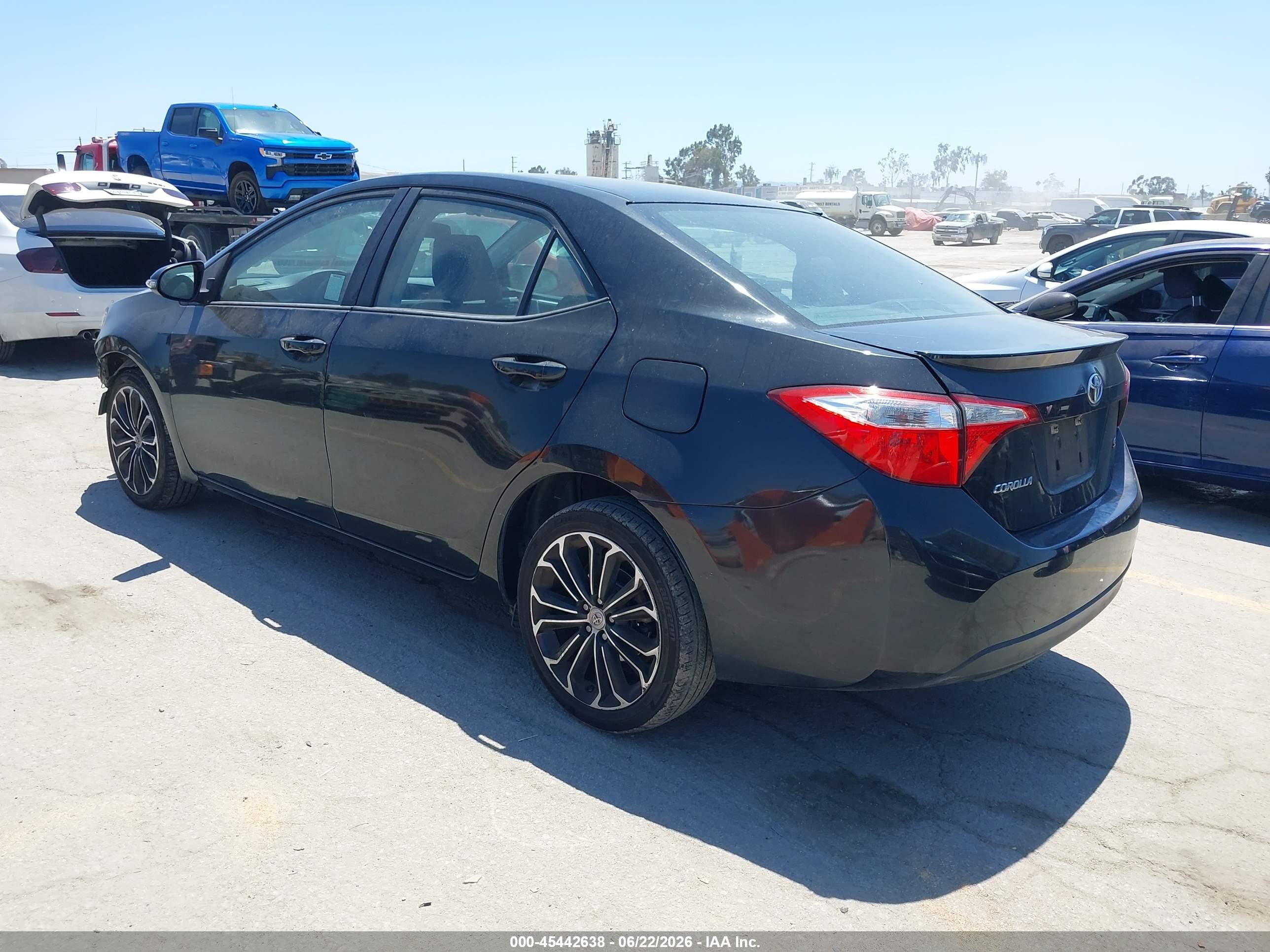 2014 Toyota Corolla S Plus Black vin: 5YFBURHE8EP127271