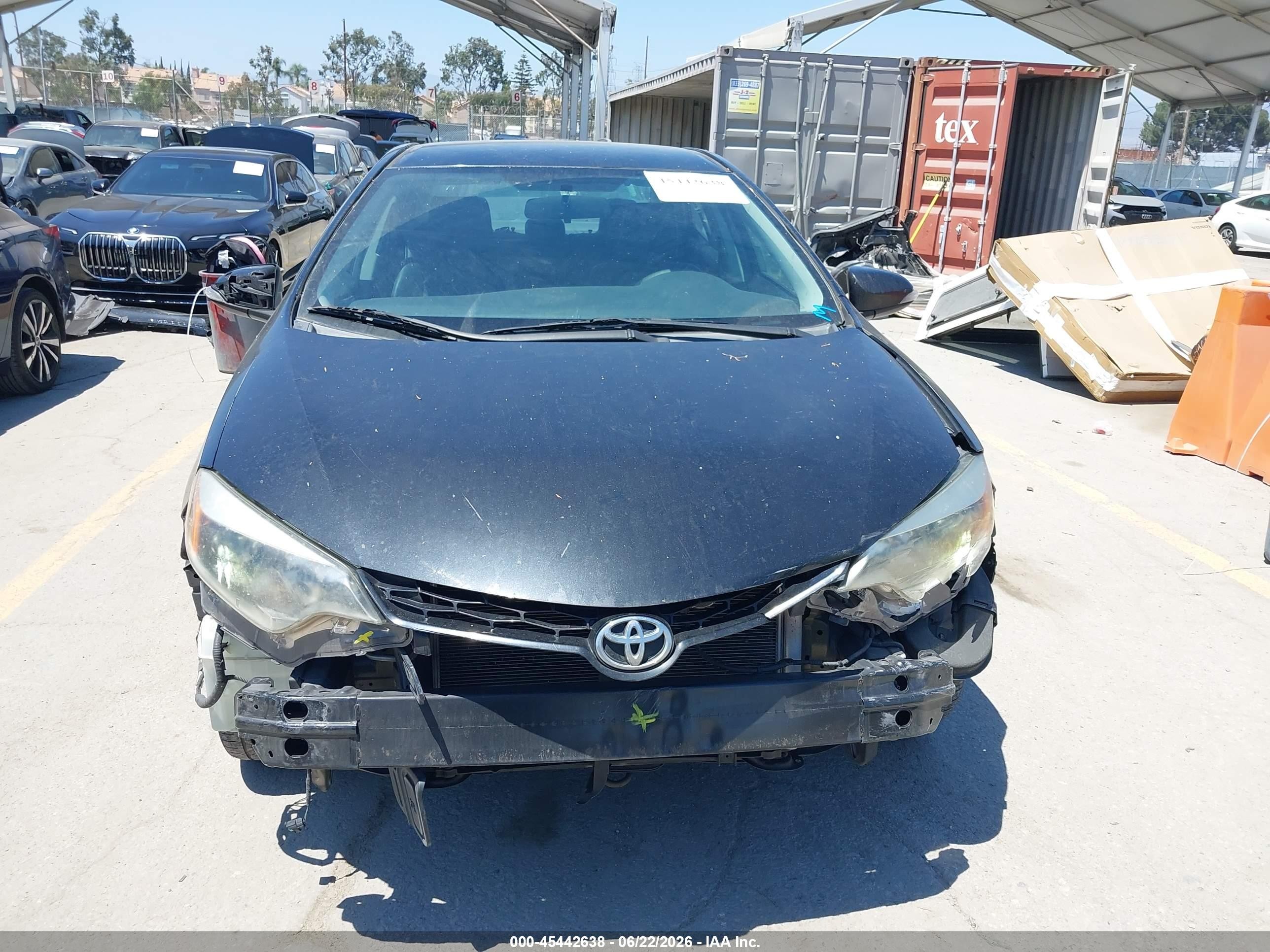 2014 Toyota Corolla S Plus Black vin: 5YFBURHE8EP127271