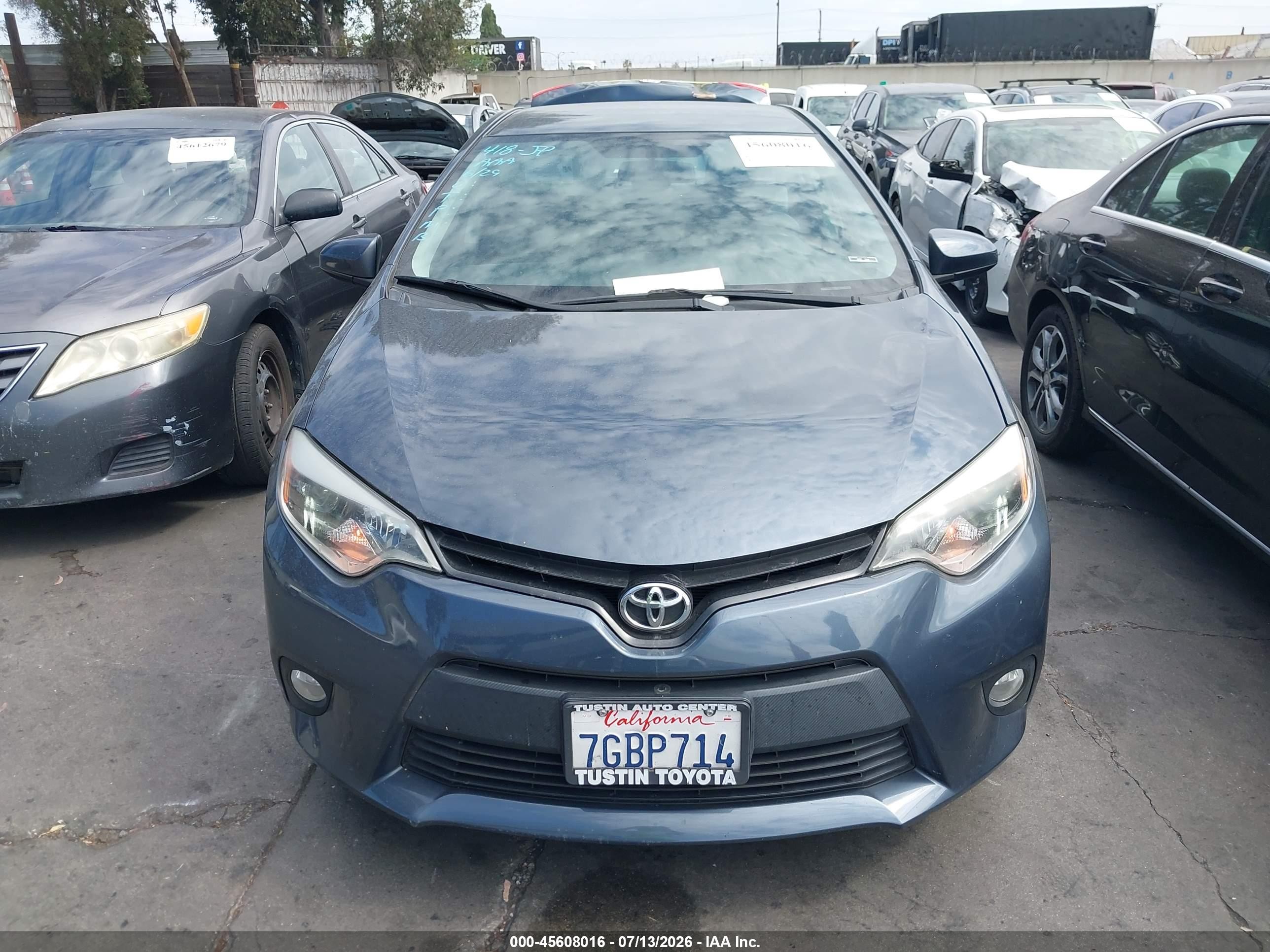 2014 Toyota Corolla Le Plus Dark Blue vin: 5YFBURHE8EP147746
