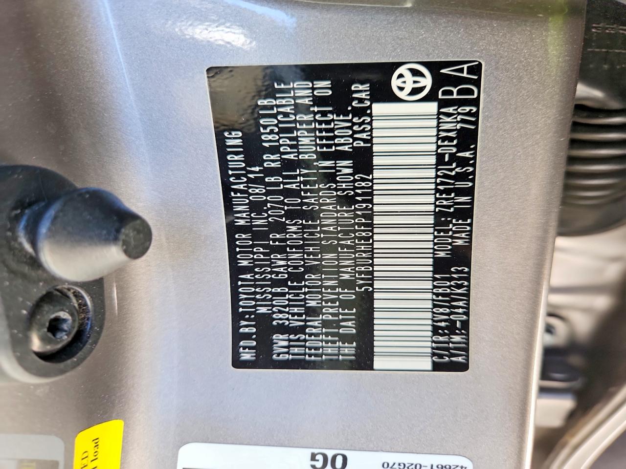 2015 Toyota Corolla Le Gray vin: 5YFBURHE8FP191182