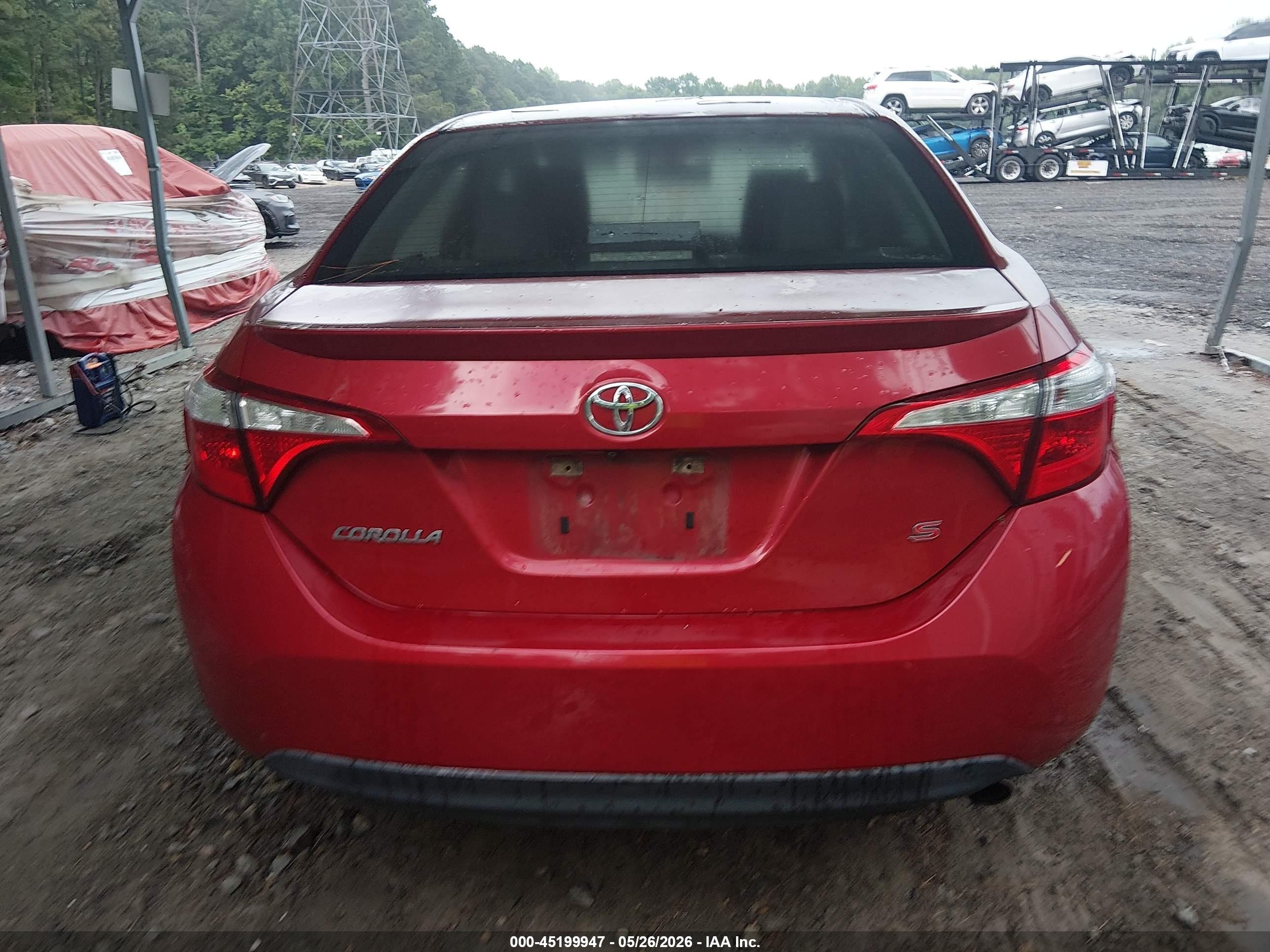 2015 Toyota Corolla S Red vin: 5YFBURHE8FP211172