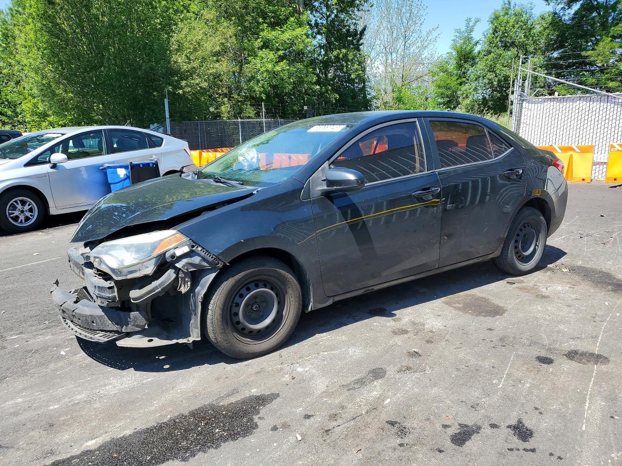2015 Toyota Corolla L Black vin: 5YFBURHE8FP244785