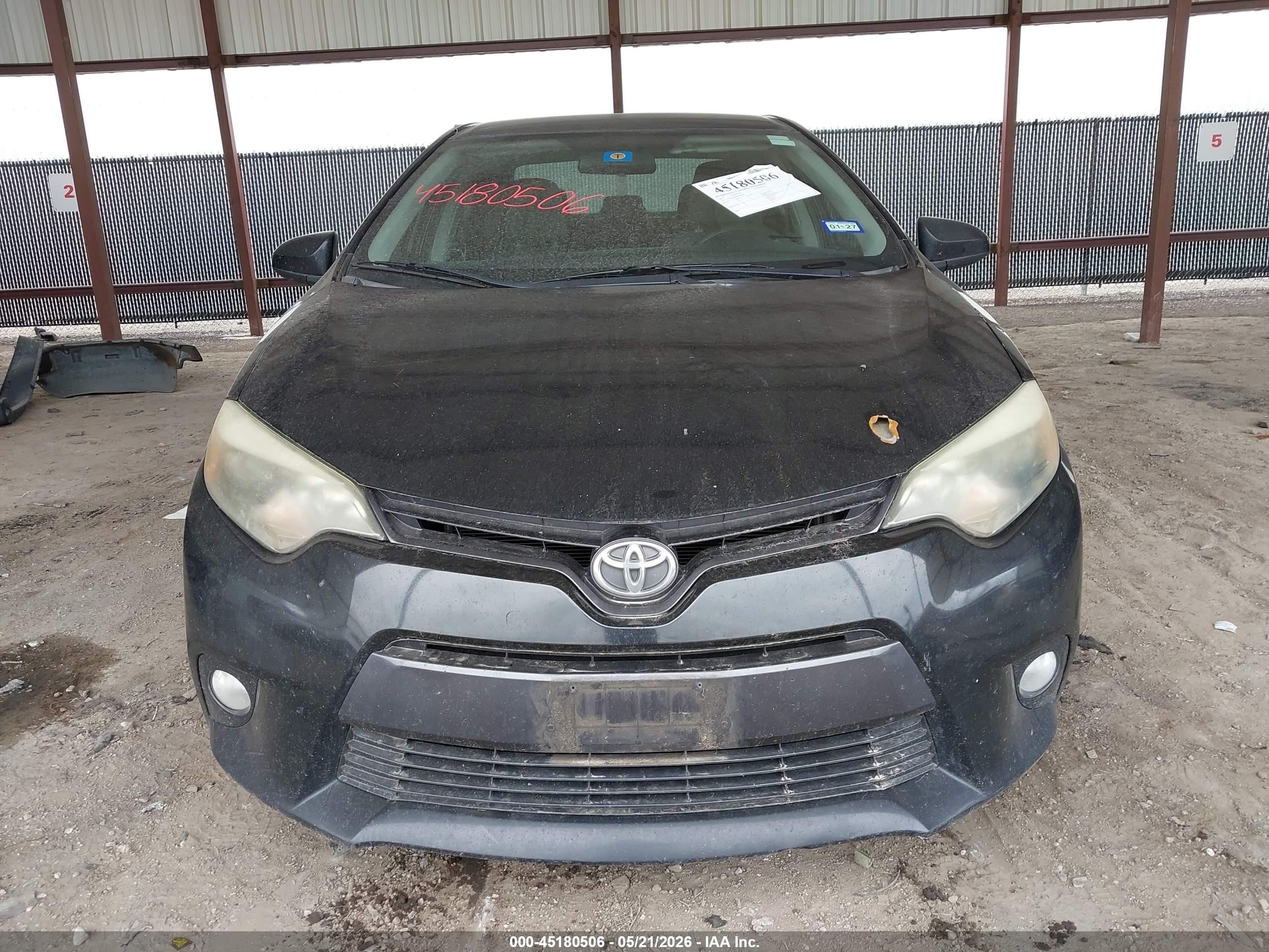 2015 Toyota Corolla Le Plus Black vin: 5YFBURHE8FP246326
