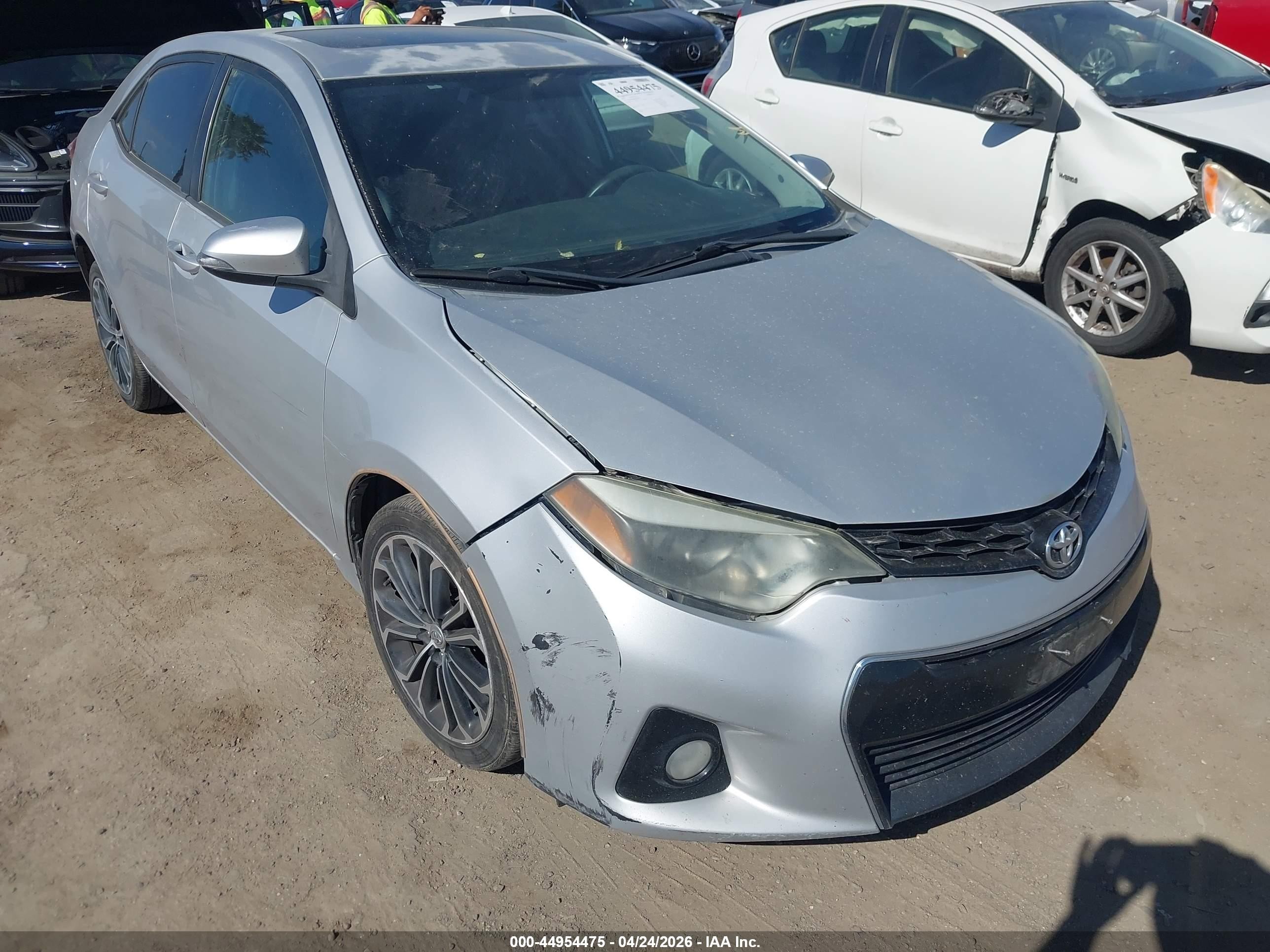 2015 Toyota Corolla S Plus Серебряный vin: 5YFBURHE8FP290519