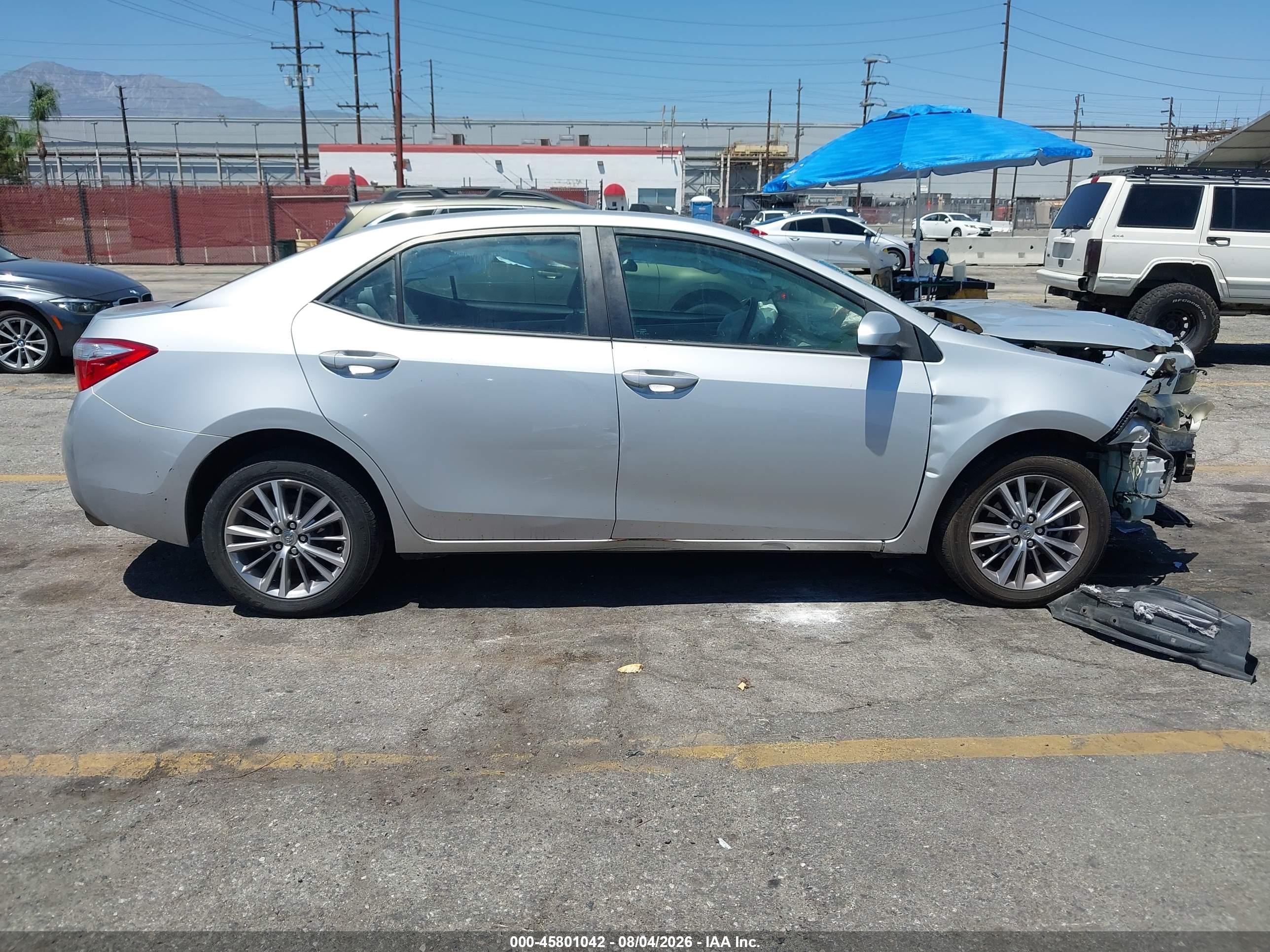 2015 Toyota Corolla Le Plus Silver vin: 5YFBURHE8FP324975