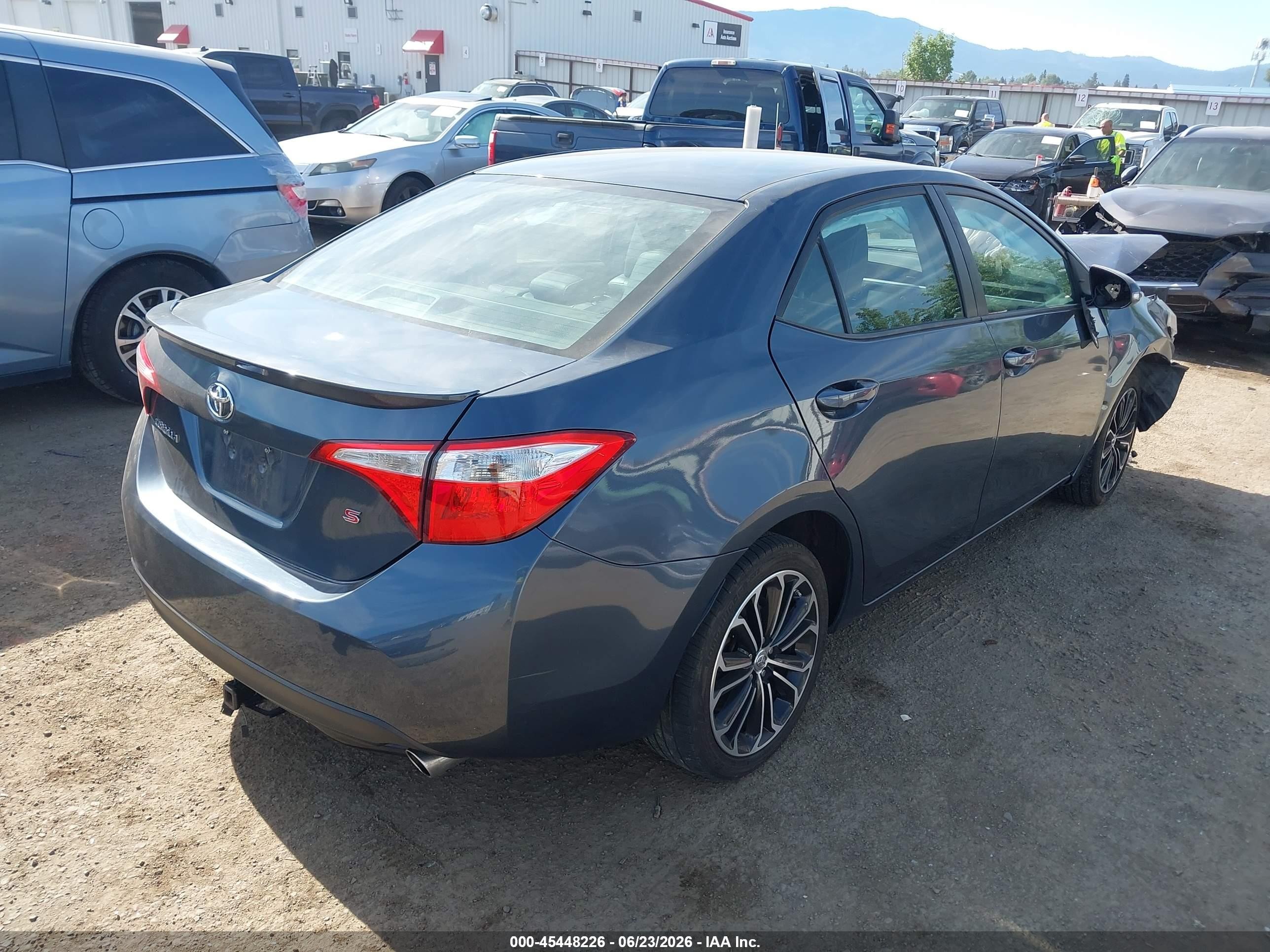 2015 Toyota Corolla S Plus Gray vin: 5YFBURHE8FP333482