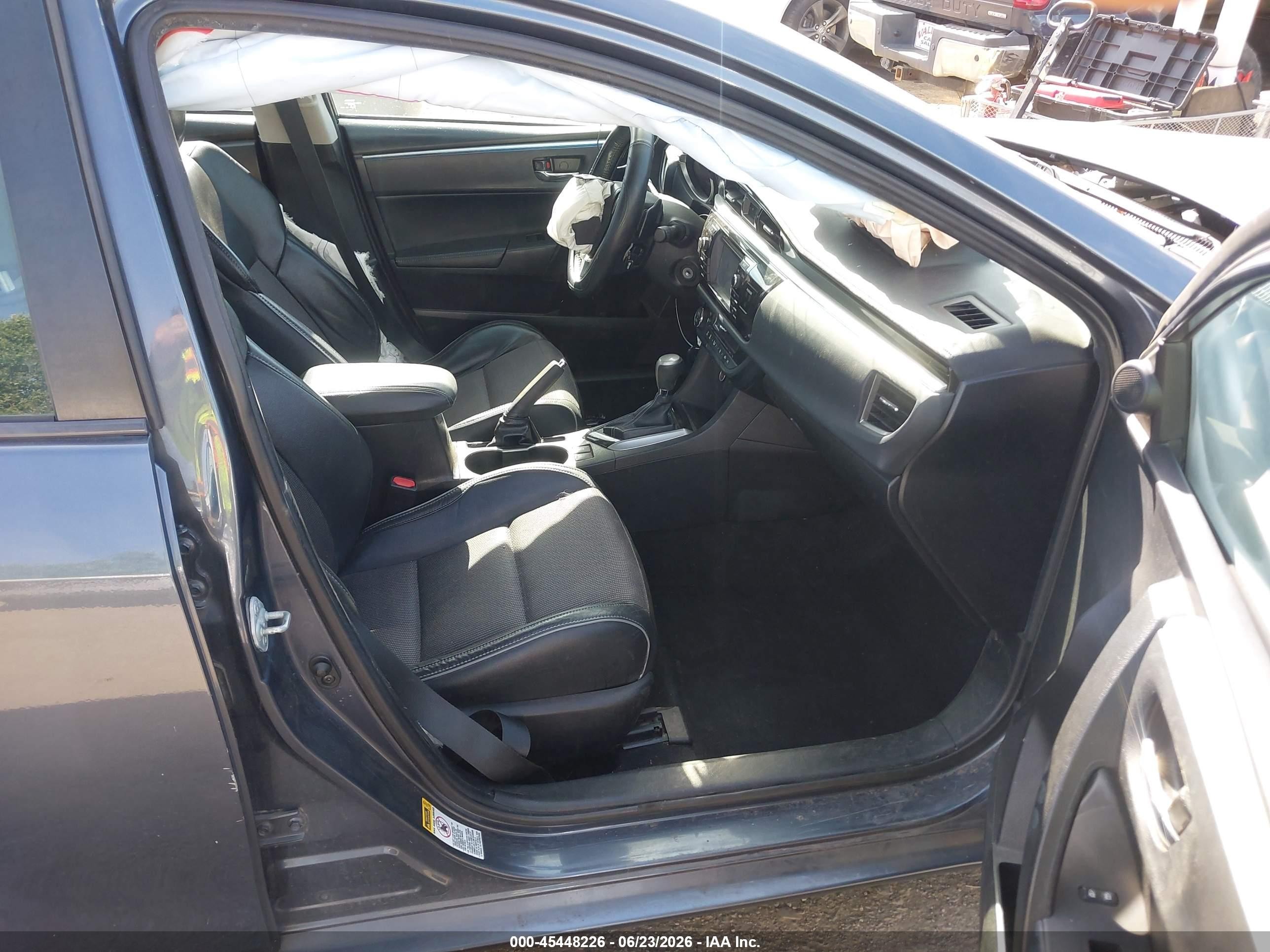 2015 Toyota Corolla S Plus Gray vin: 5YFBURHE8FP333482